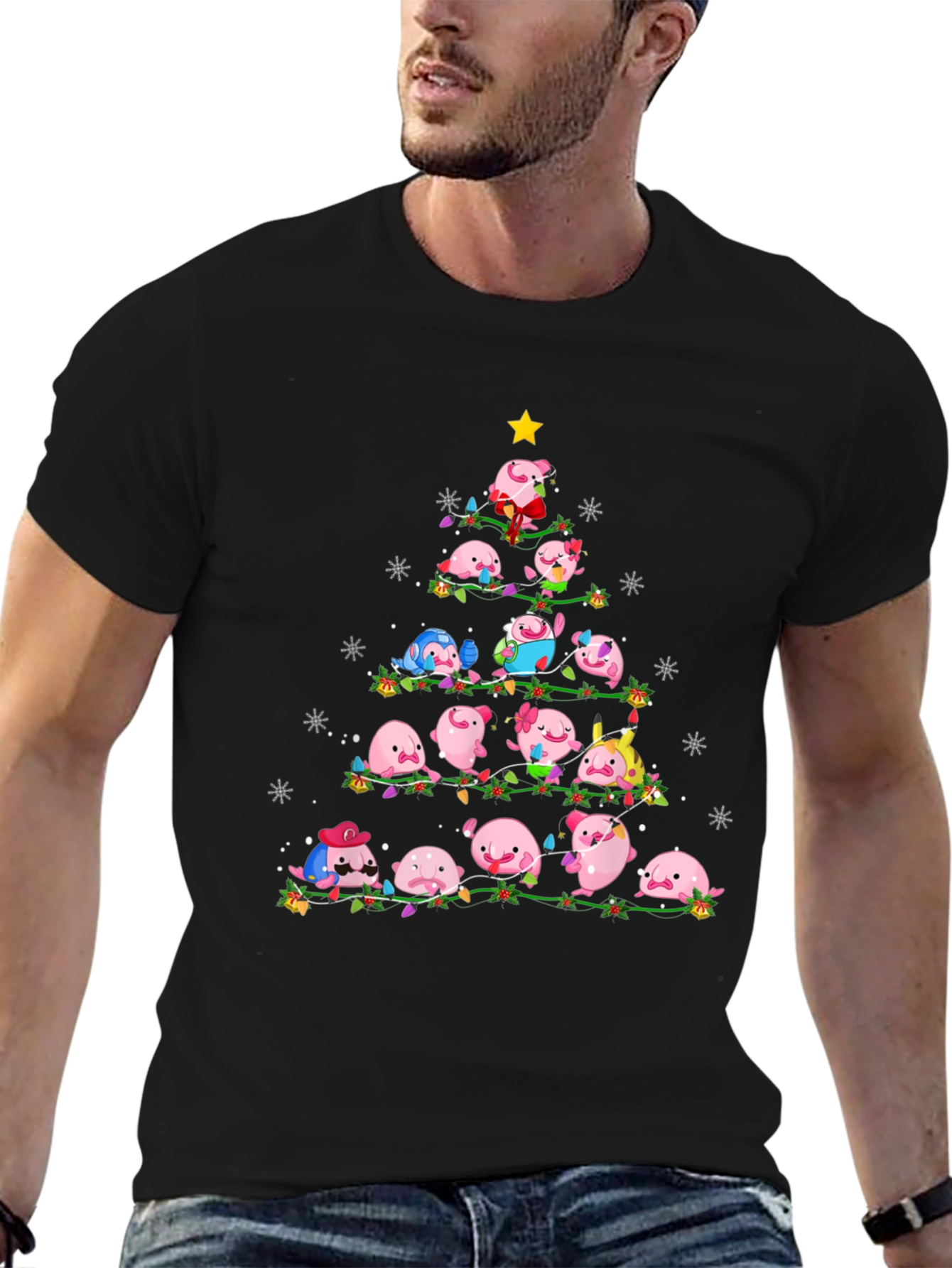Kirby Christmas Tree T-Shirt - Holiday Celebration