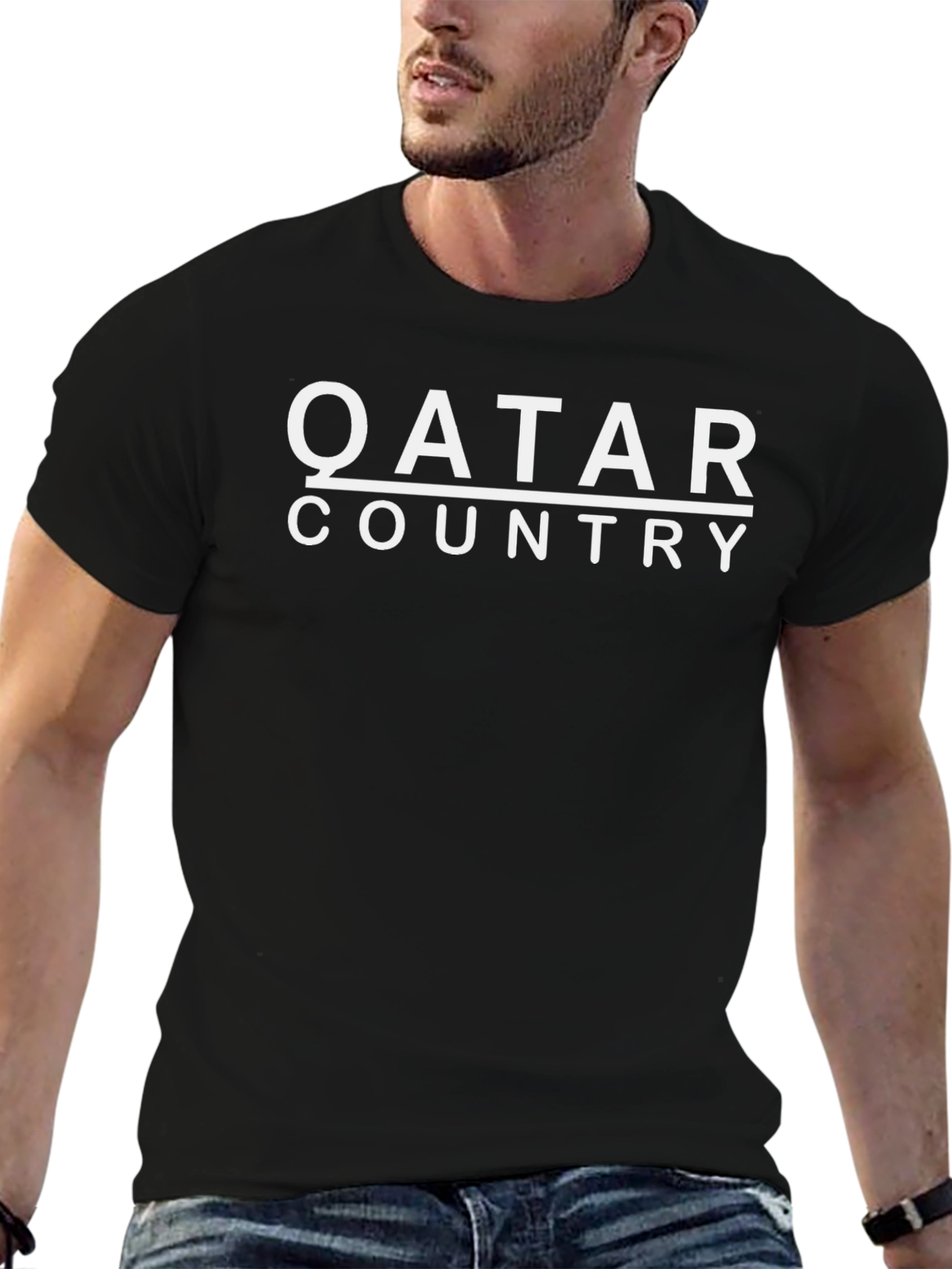 Qatar Country Graphic T-Shirt - Soft Cotton Blend