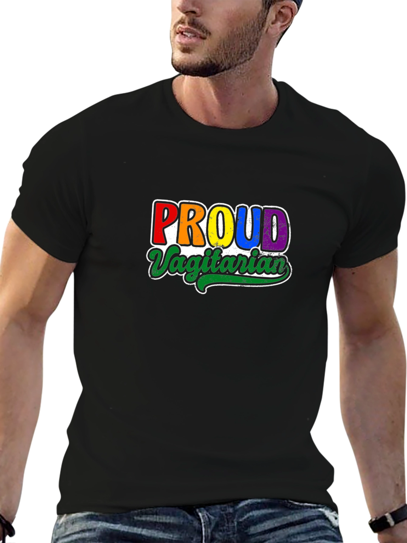 Proud Vagitarian T-Shirt - LGBTQ+ Vegan Pride