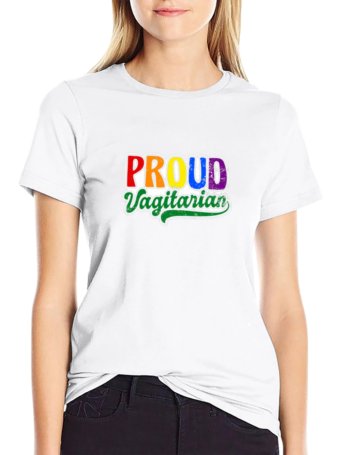 Proud Vagitarian T-Shirt - LGBTQ+ Vegan Pride