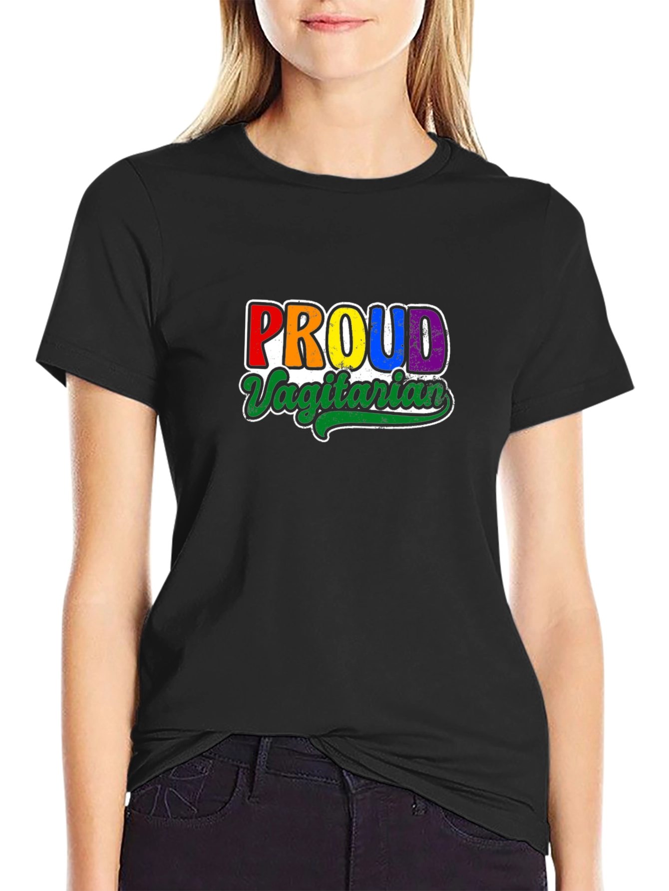Proud Vagitarian T-Shirt - LGBTQ+ Vegan Pride