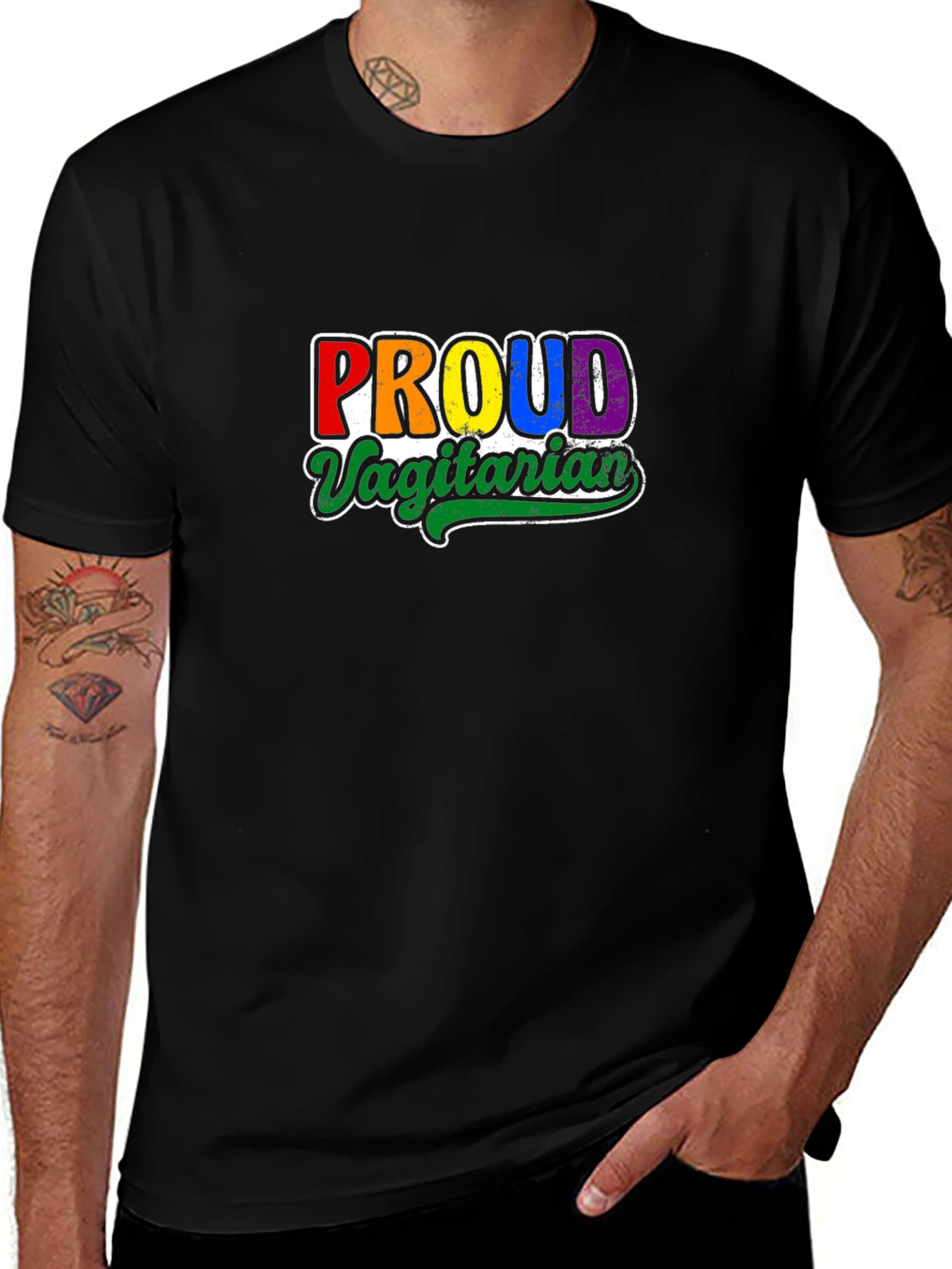 Proud Vagitarian T-Shirt - LGBTQ+ Vegan Pride