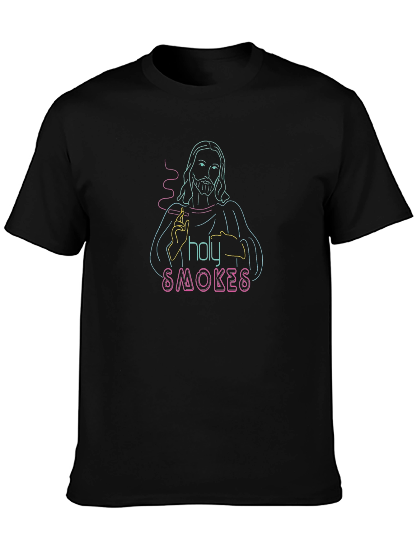 Holy Smokes Graphic Tee - Black Crew Neck