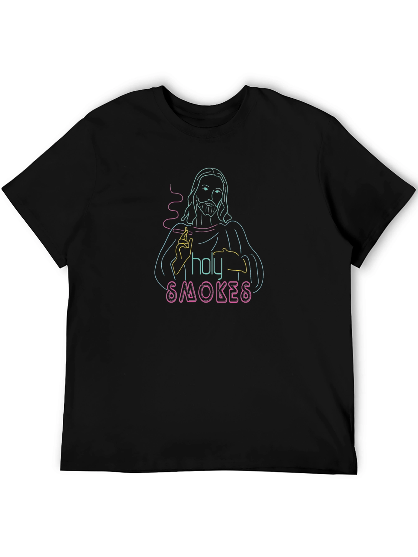 Holy Smokes Graphic Tee - Black Crew Neck
