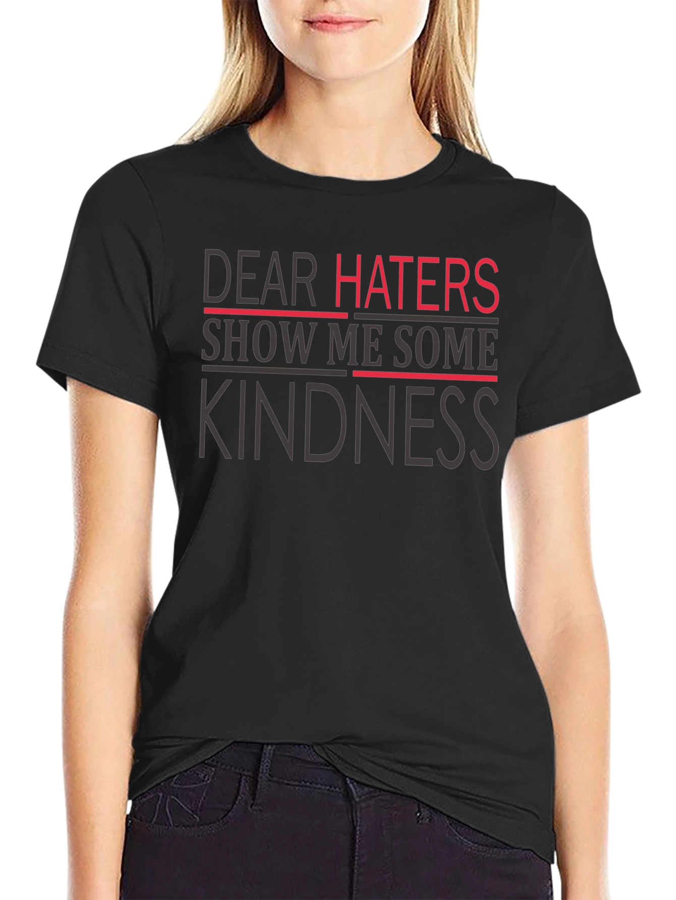 Dear Haters Kindness Graphic Tee - Mens Casual T-Shirt