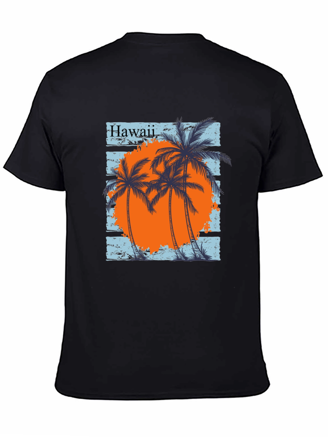 Hawaii Palms Graphic Tee - Black