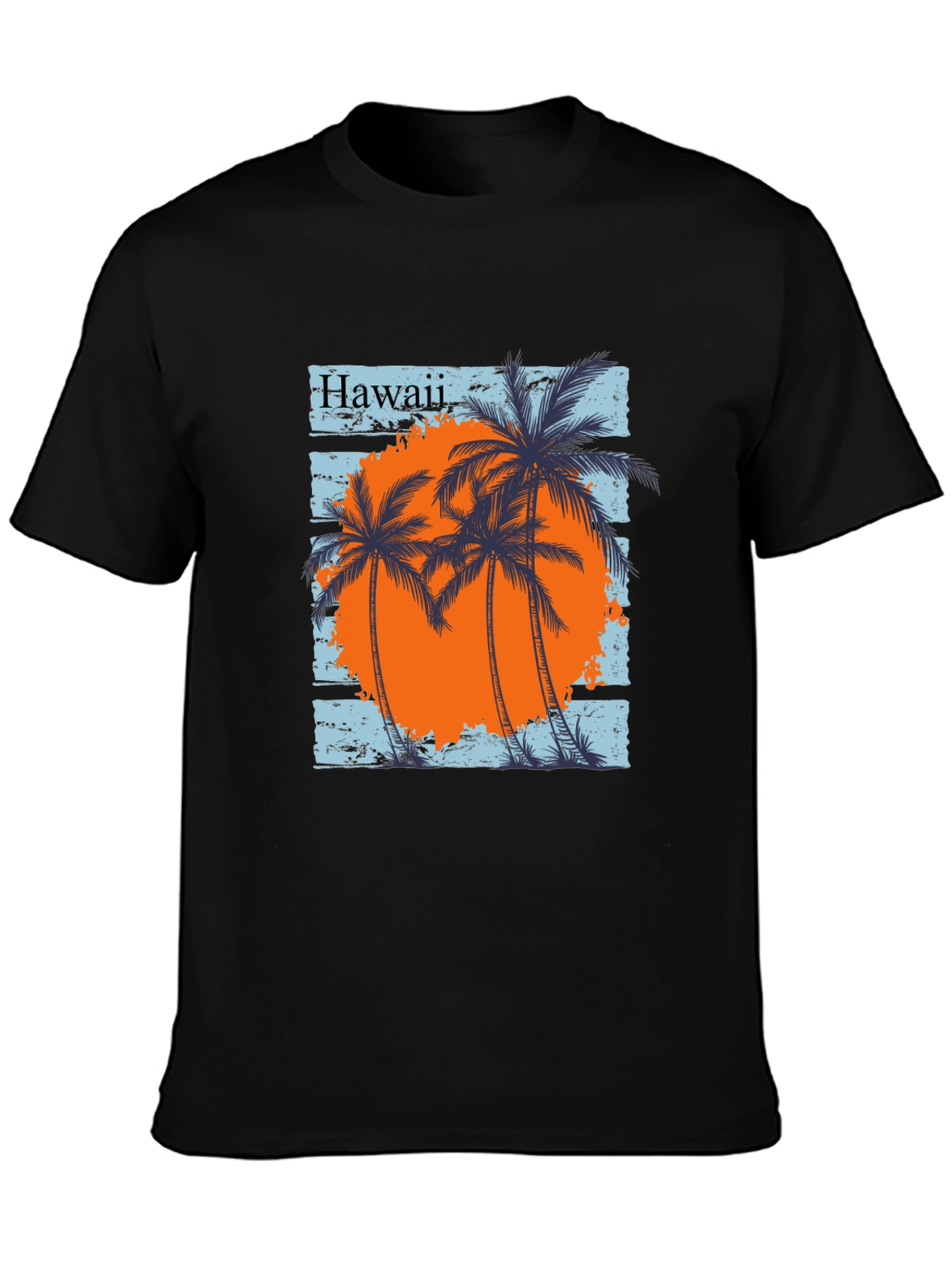 Hawaii Palms Graphic Tee - Black