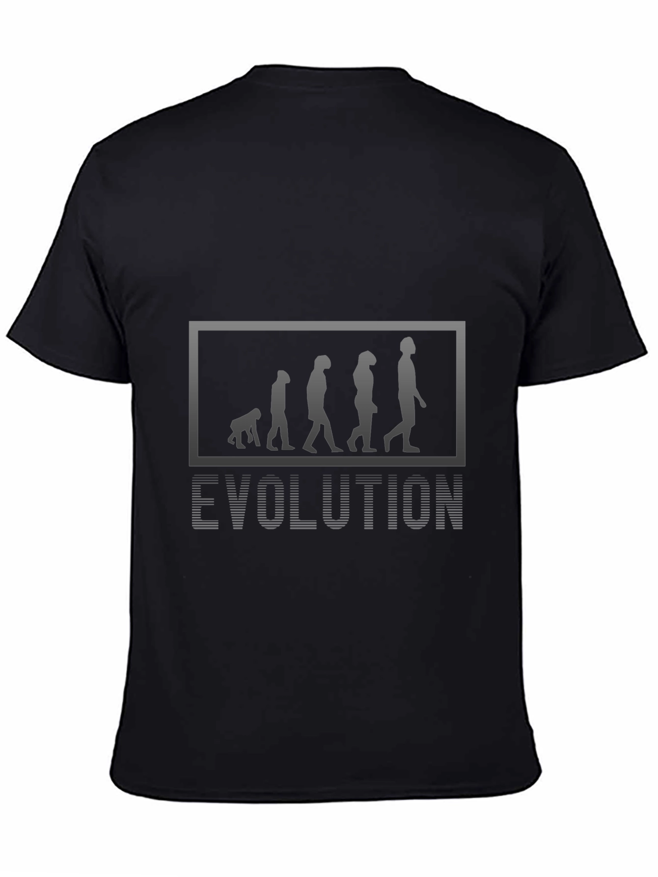 Evolution Graphic Print Black T-Shirt