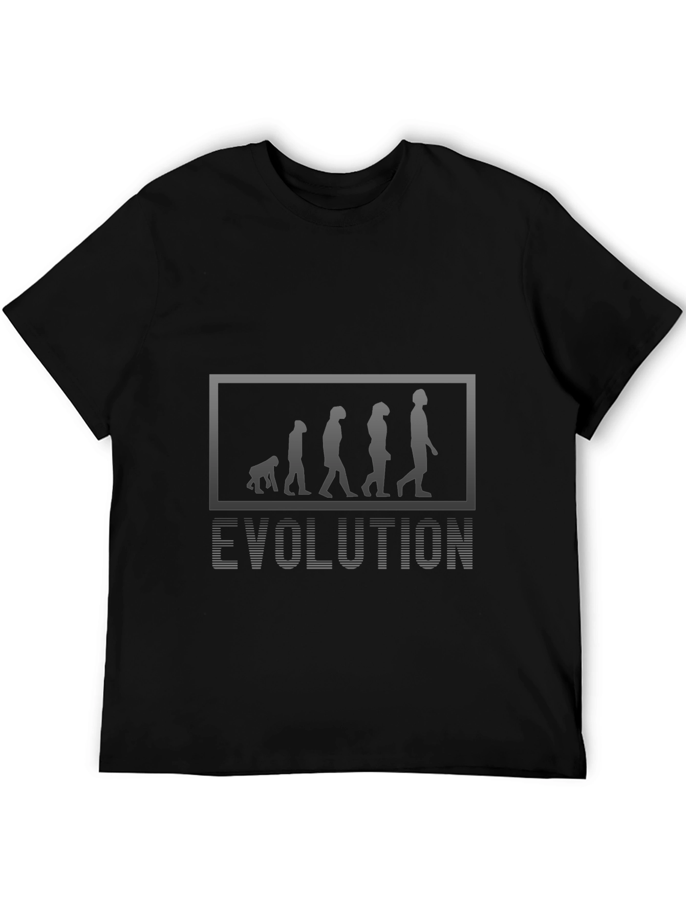 Evolution Graphic Print Black T-Shirt
