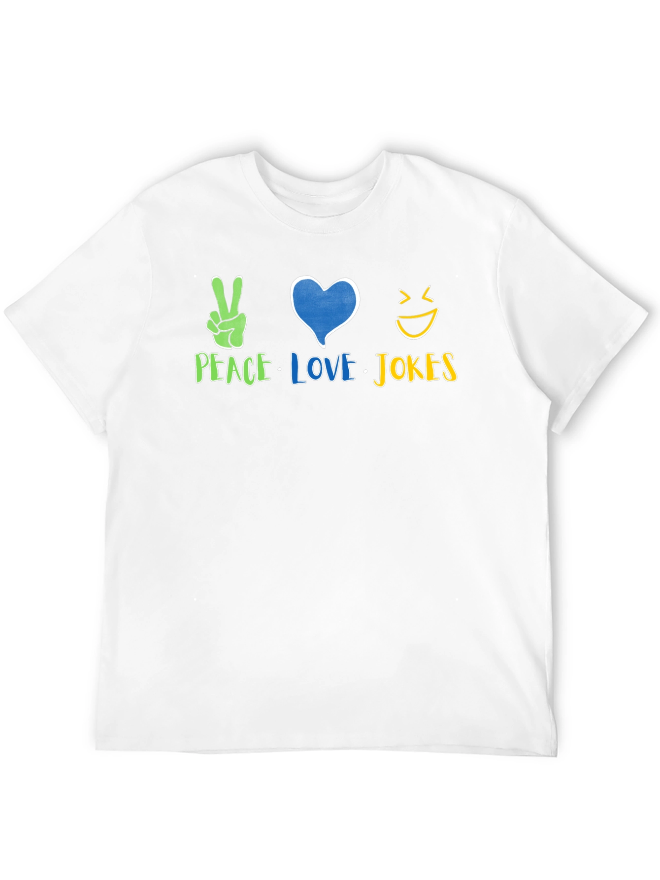 Peace Love Jokes Graphic T-Shirt