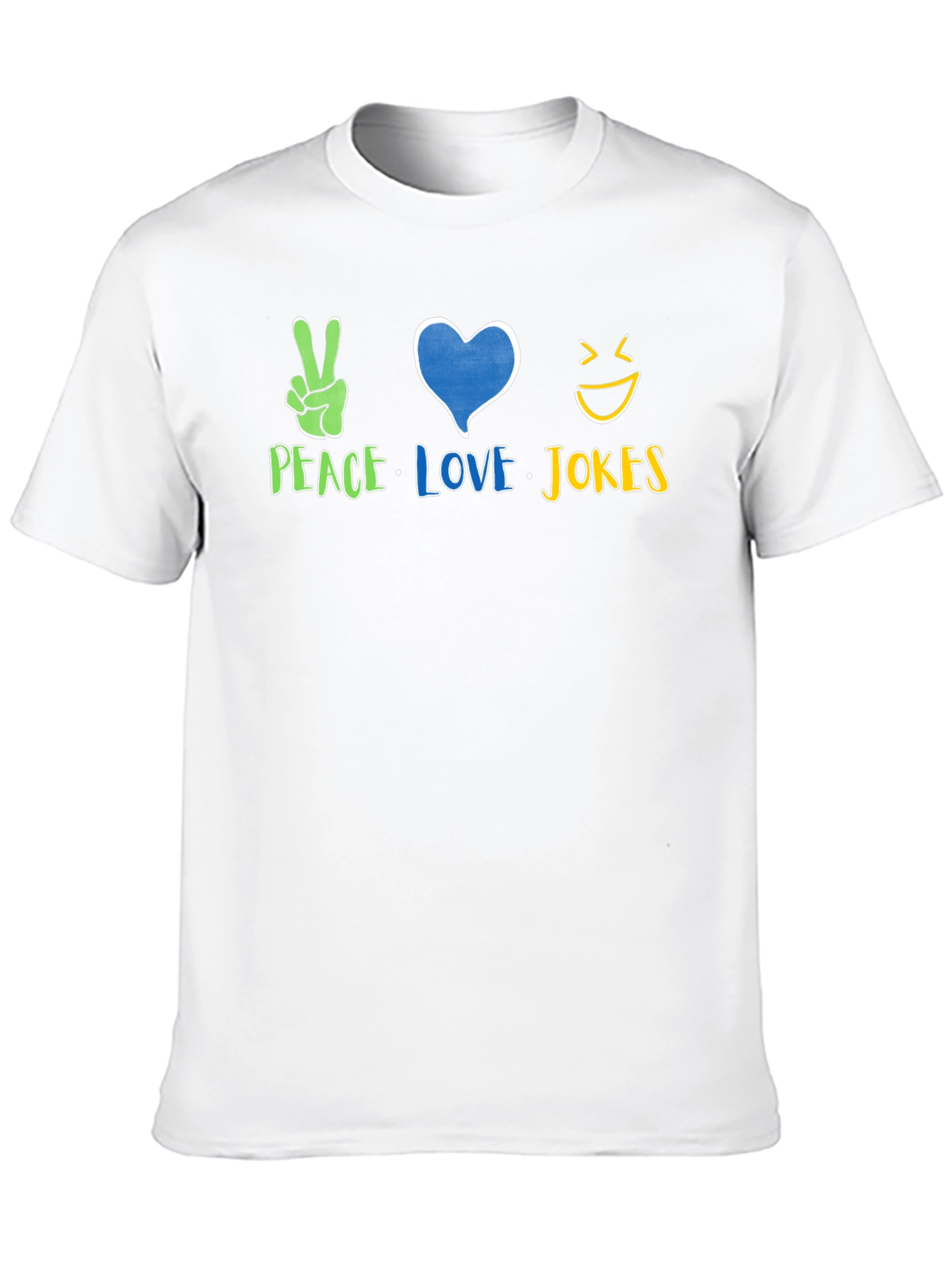 Peace Love Jokes Graphic T-Shirt