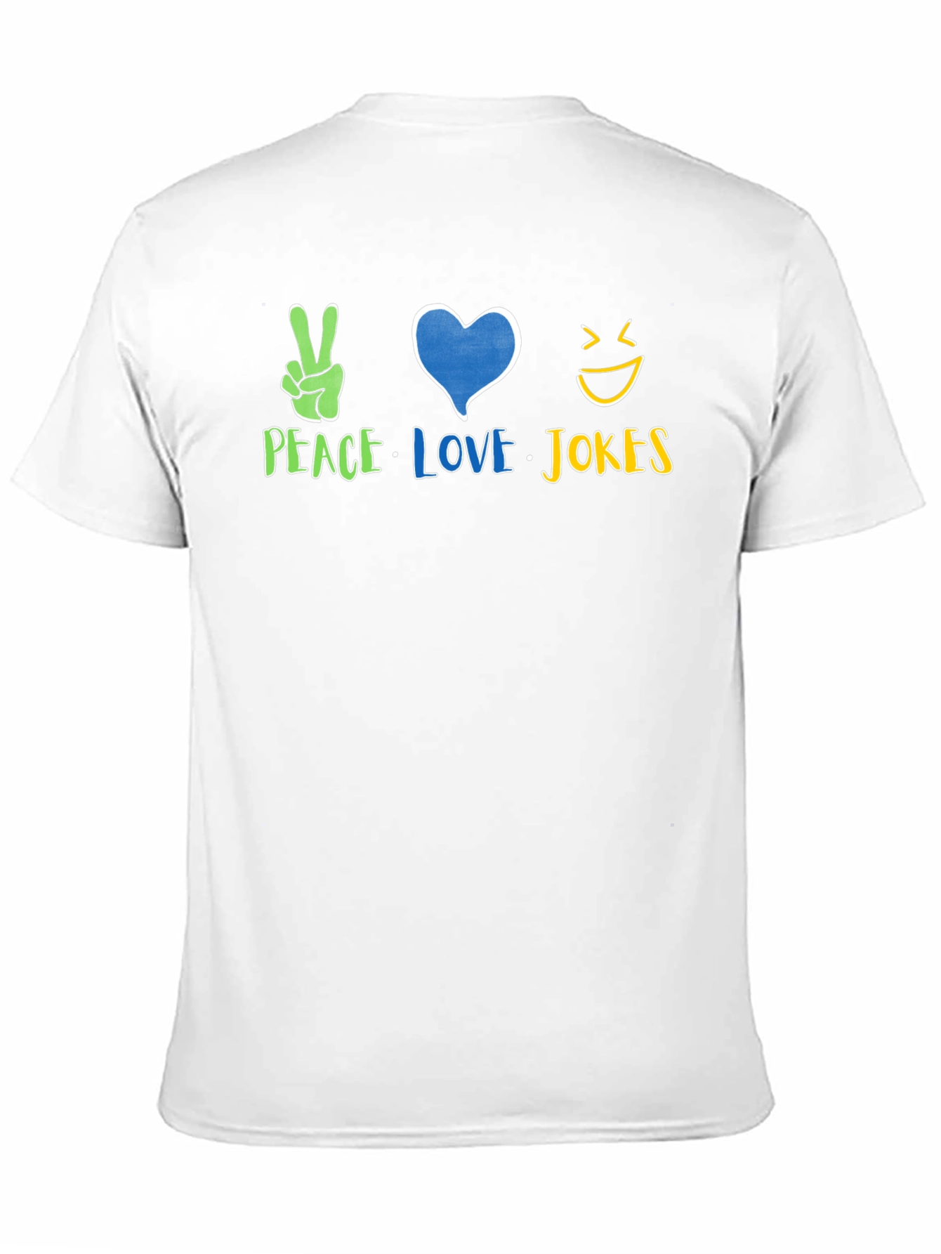 Peace Love Jokes Graphic T-Shirt