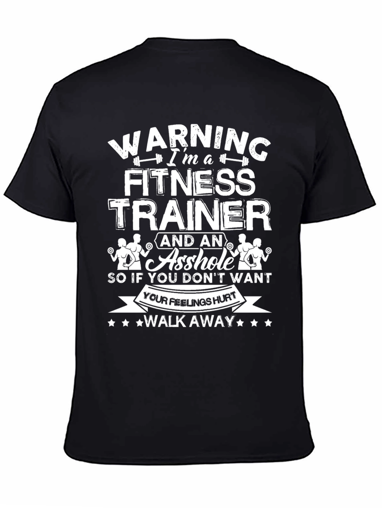 Warning Fitness Trainer Graphic T-Shirt