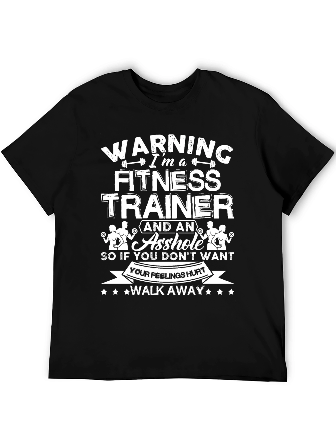 Warning Fitness Trainer Graphic T-Shirt