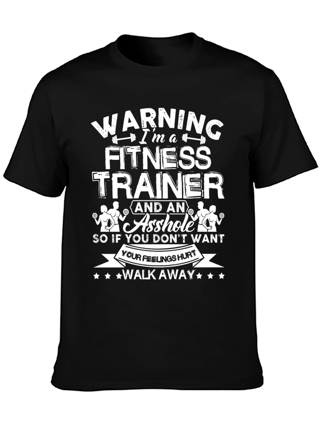 Warning Fitness Trainer Graphic T-Shirt