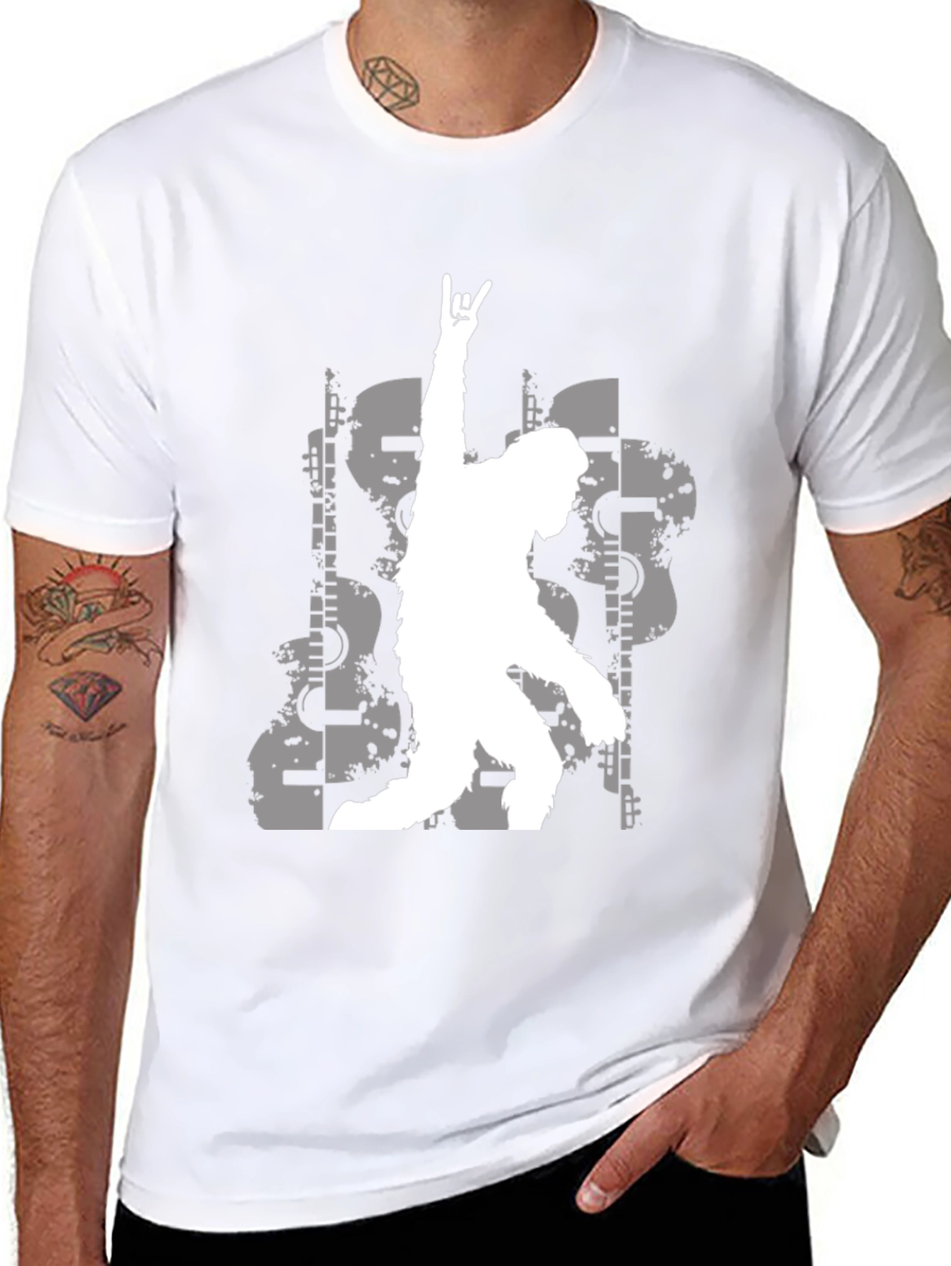 Rock On Bigfoot T-Shirt - Mens Graphic Tee