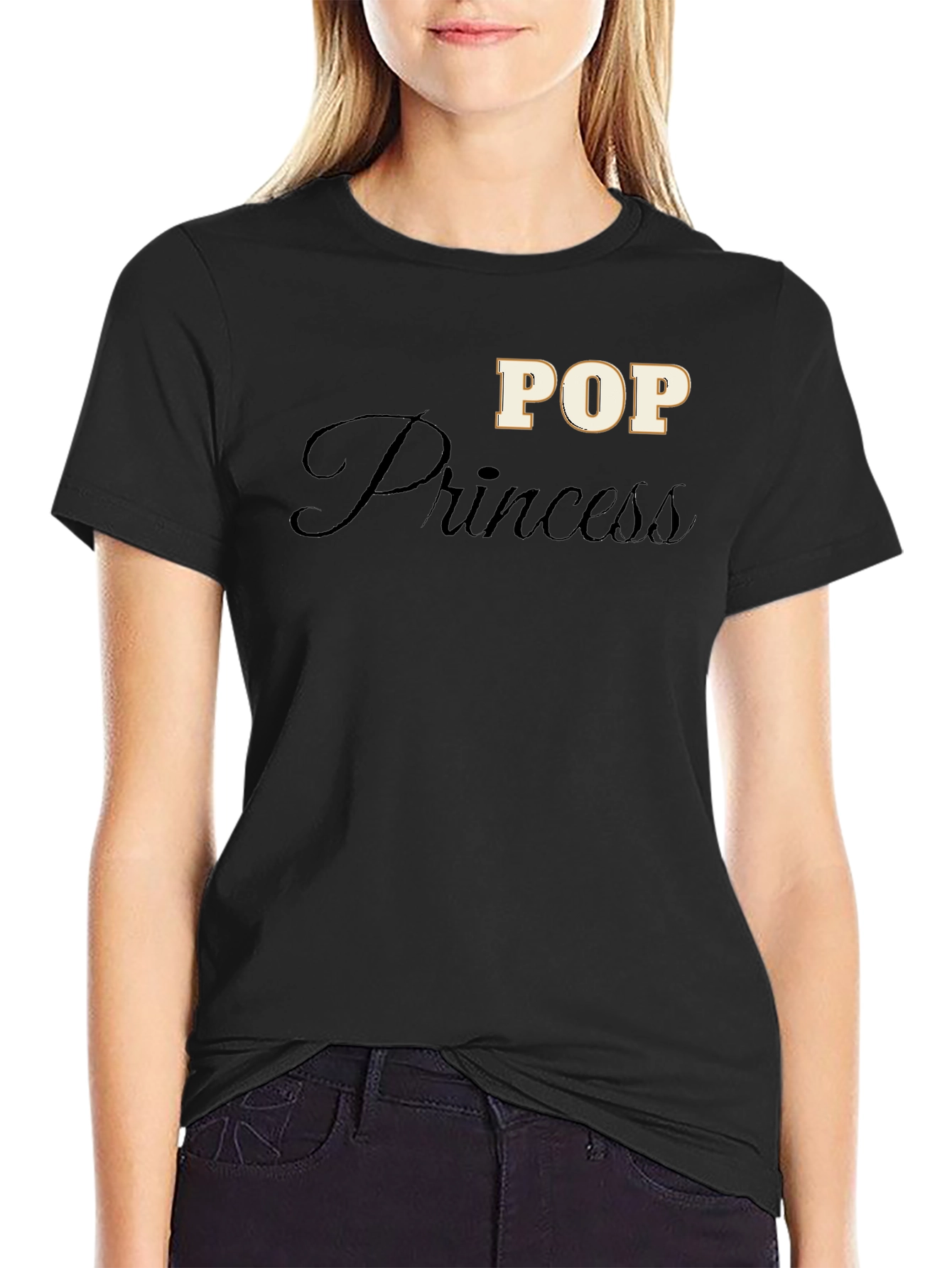 Pop Princess Black T-Shirt for Stylish Comfort
