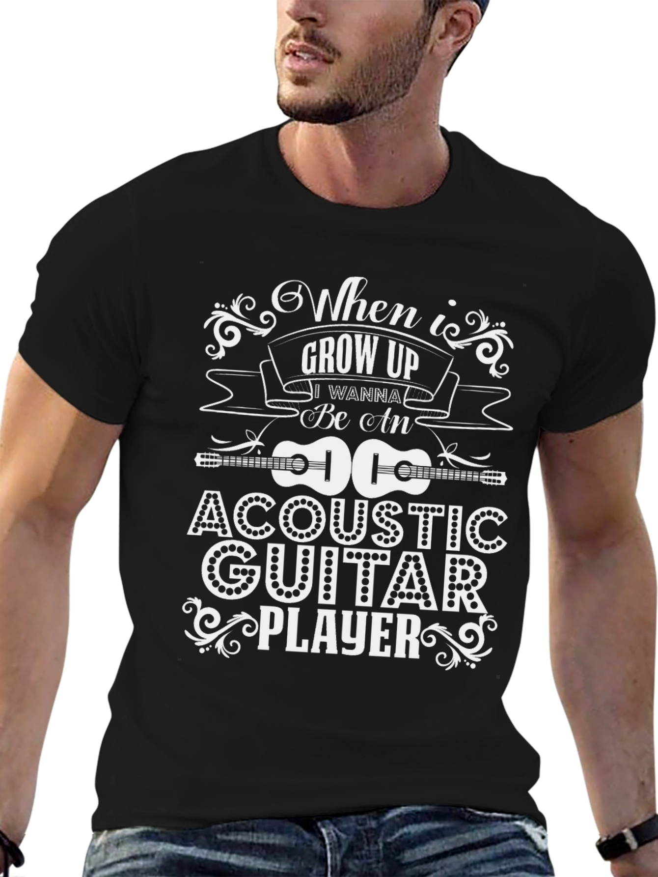 Acoustic Guitar Player T-Shirt - When I Grow Up