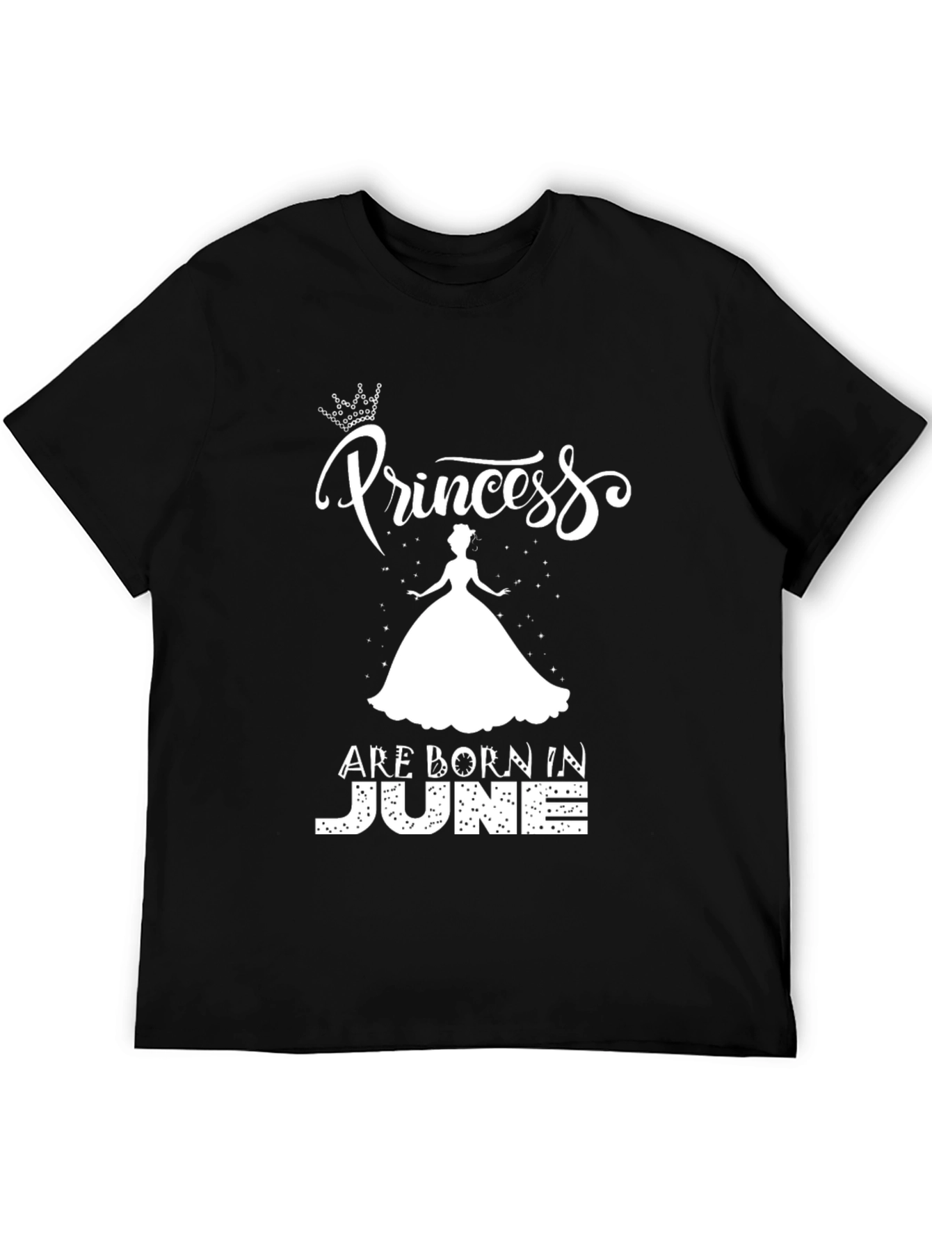 Princess Born in June Black T-Shirt