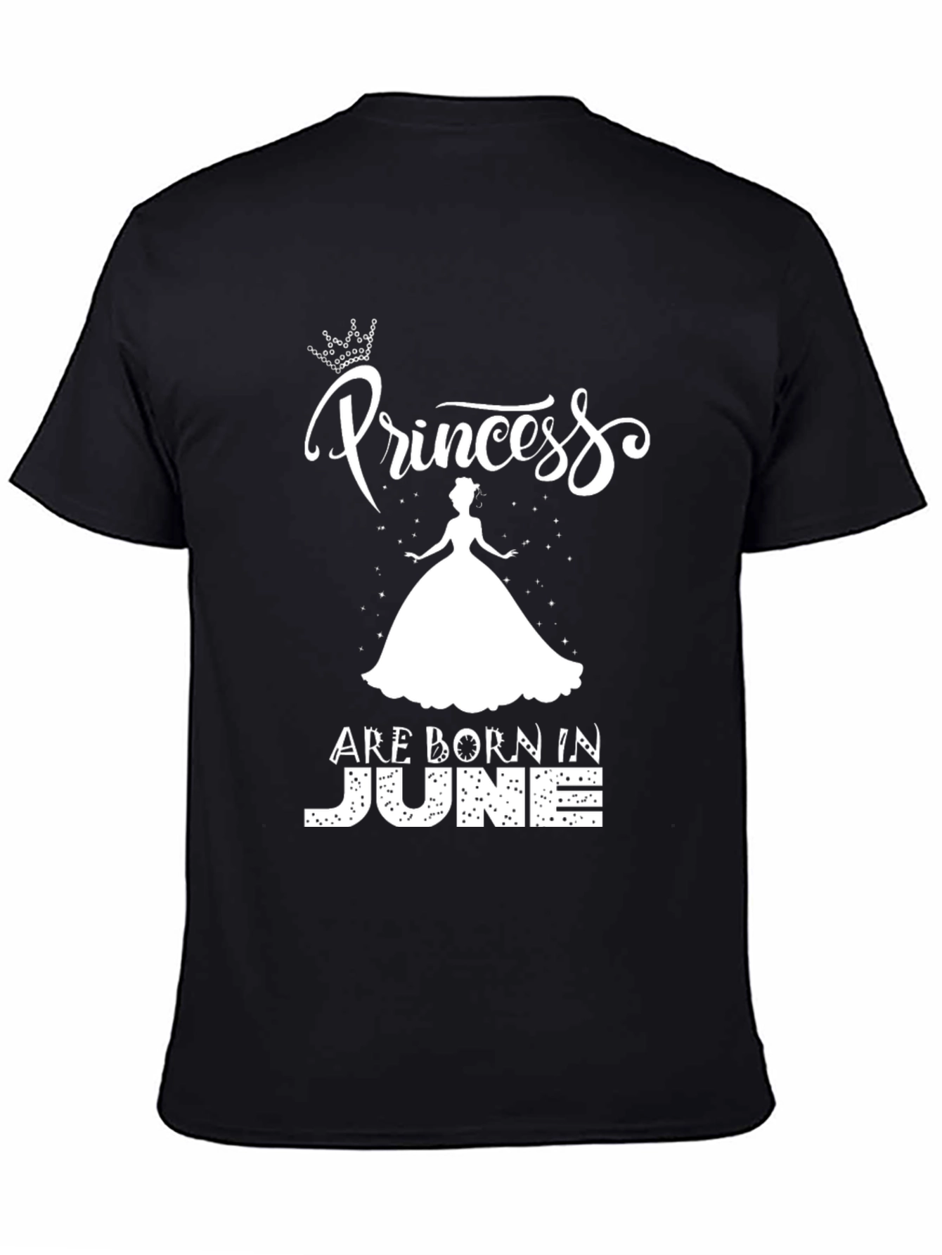 Princess Born in June Black T-Shirt