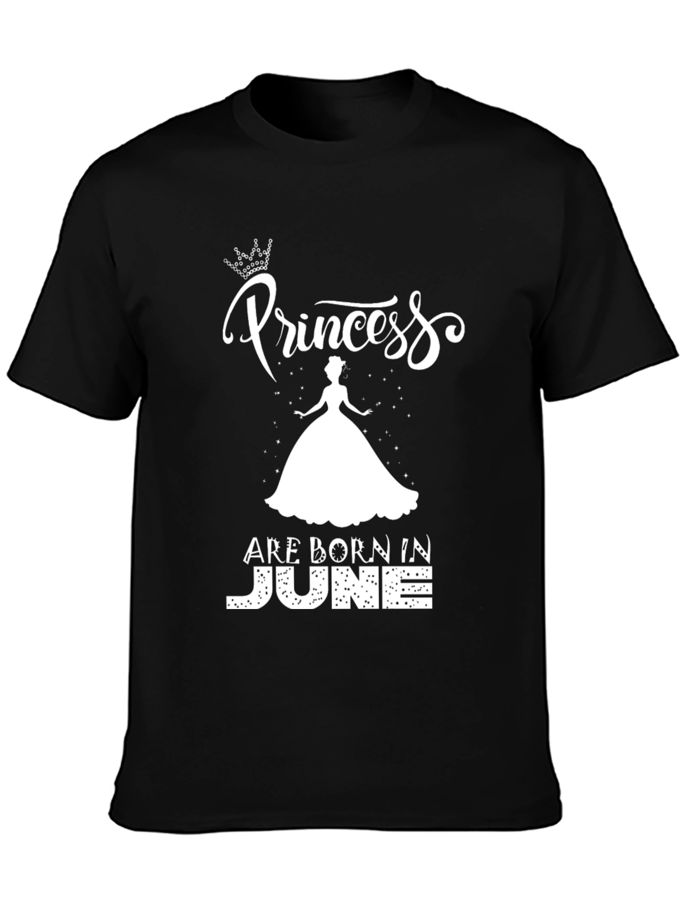 Princess Born in June Black T-Shirt