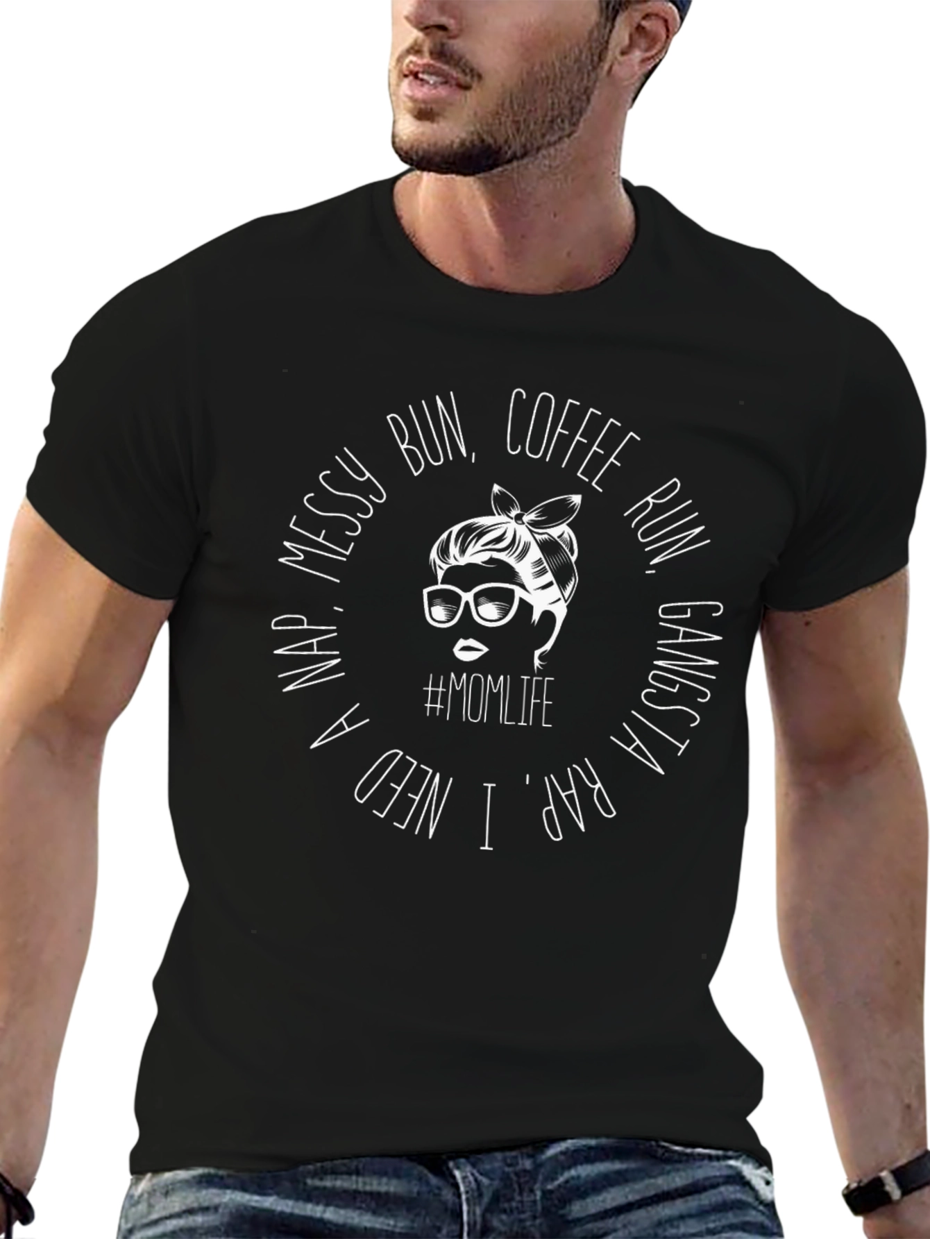 Messy Bun Coffee Run Momlife T-Shirt