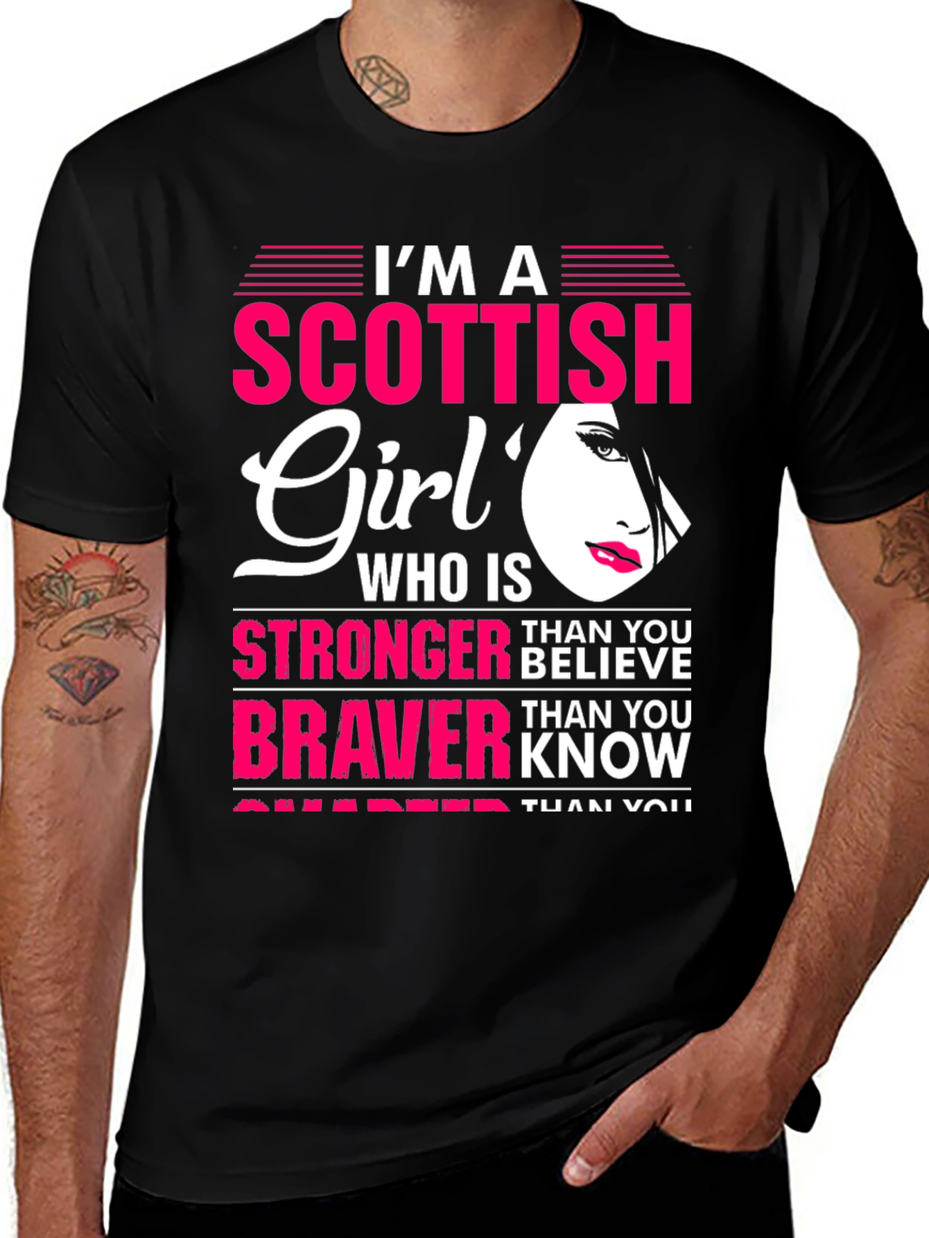 Scottish Girl T-Shirt - Strong Brave Smart