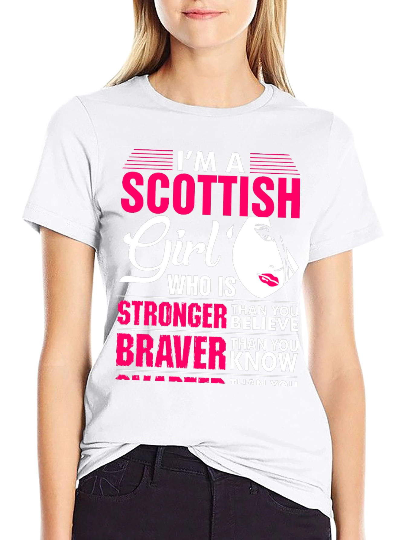 Scottish Girl T-Shirt - Strong Brave Smart