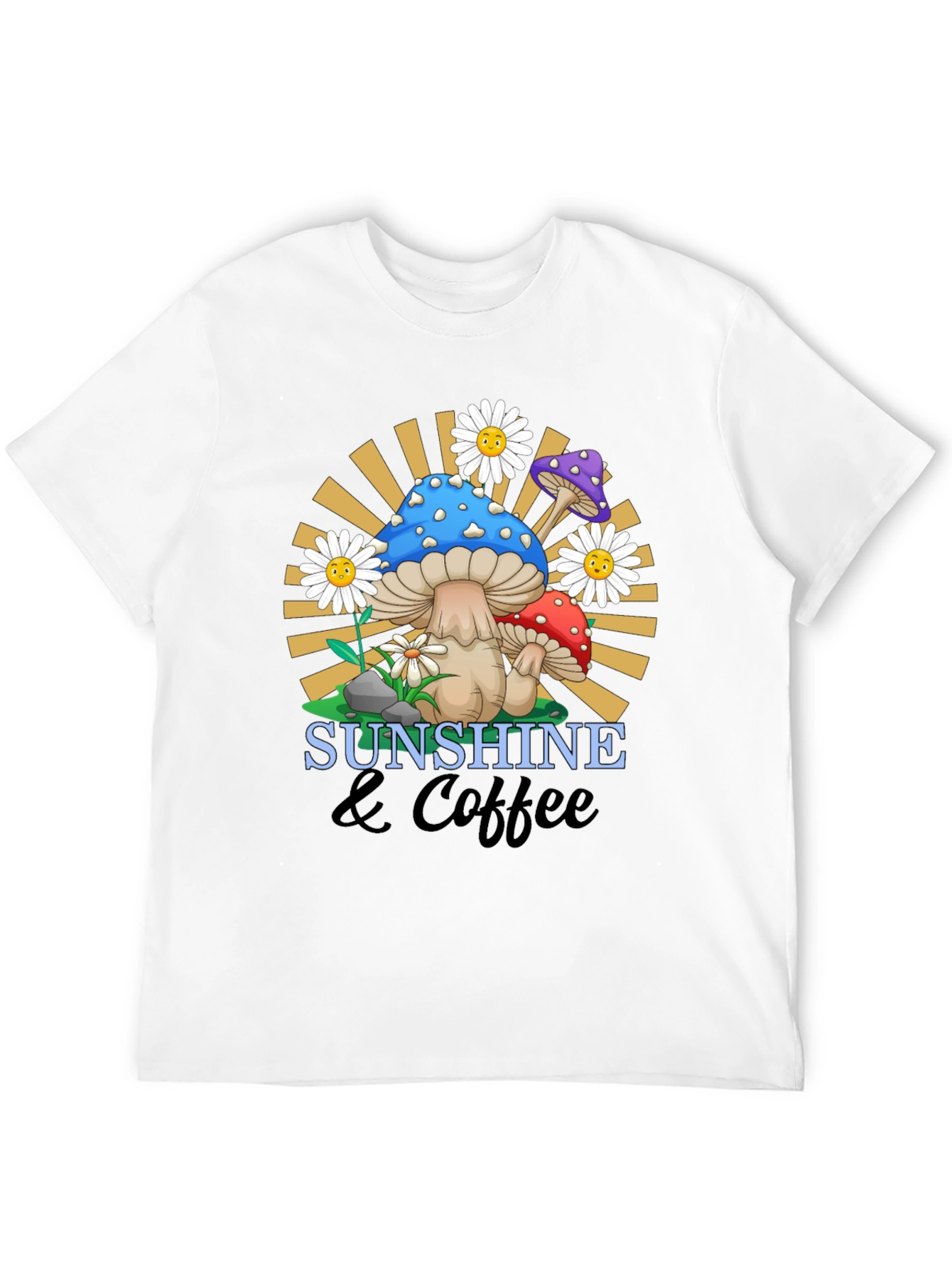 Sunshine & Coffee Mushroom Graphic Tee