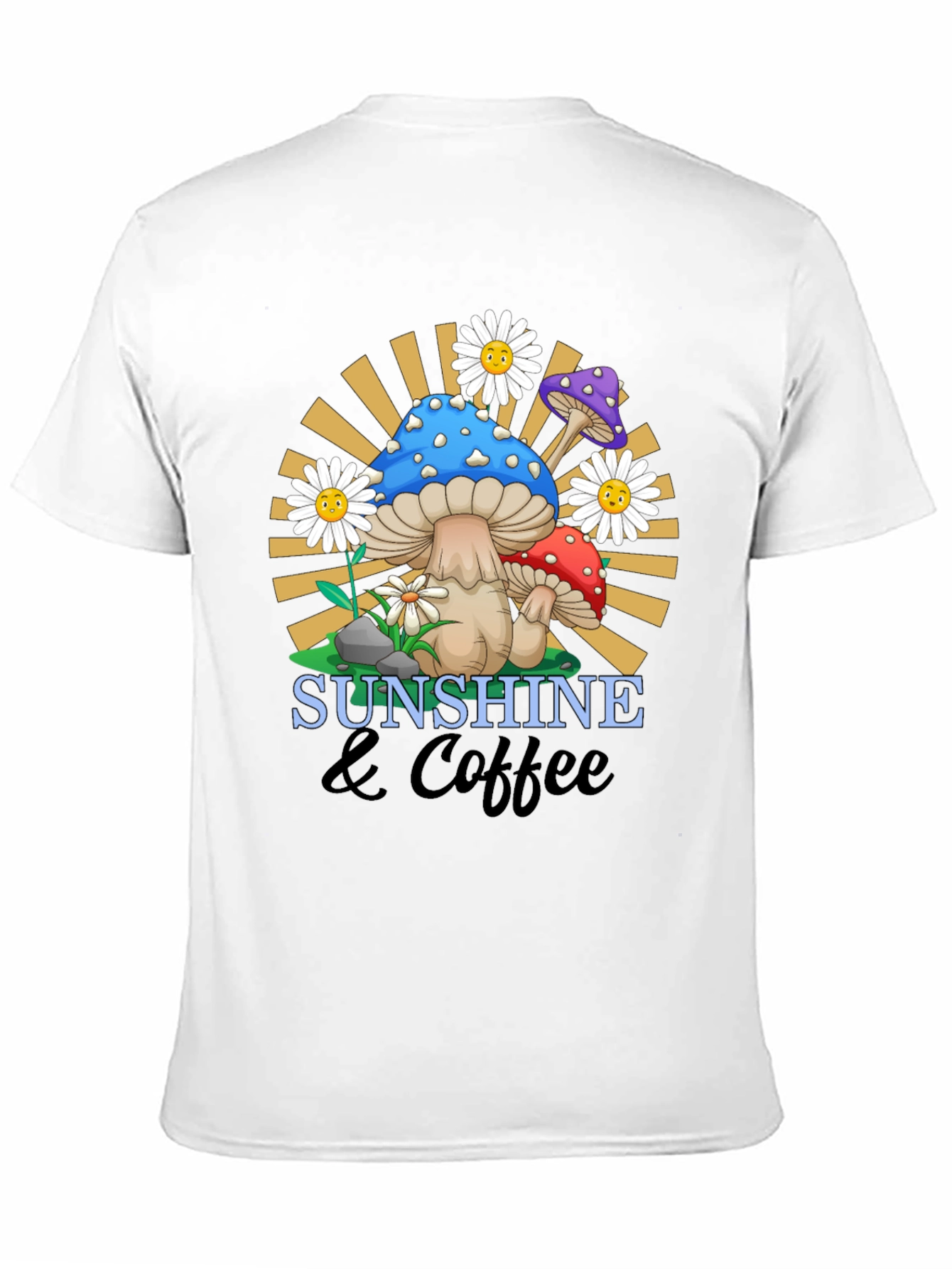 Sunshine & Coffee Mushroom Graphic Tee