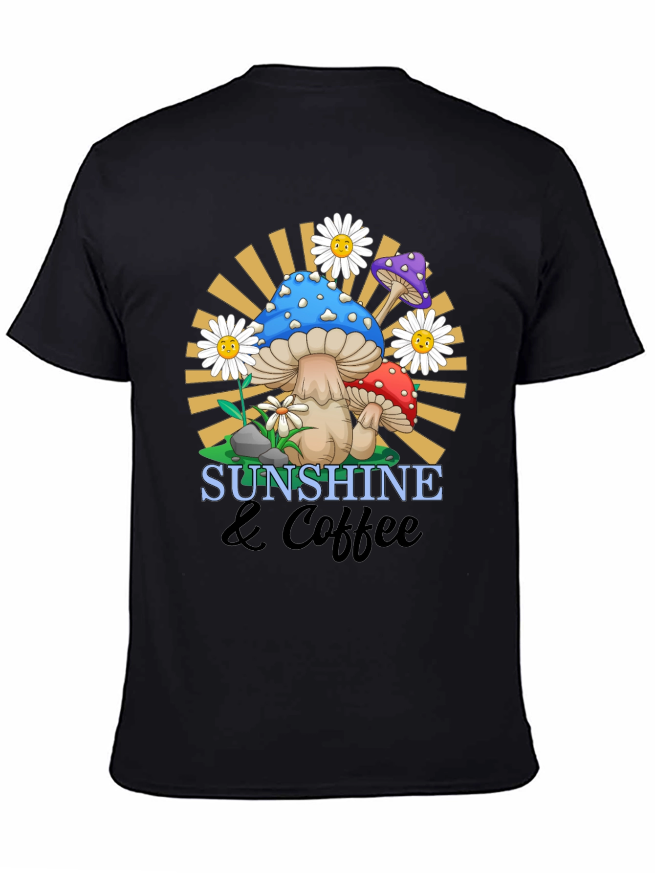 Sunshine & Coffee Mushroom Graphic Tee