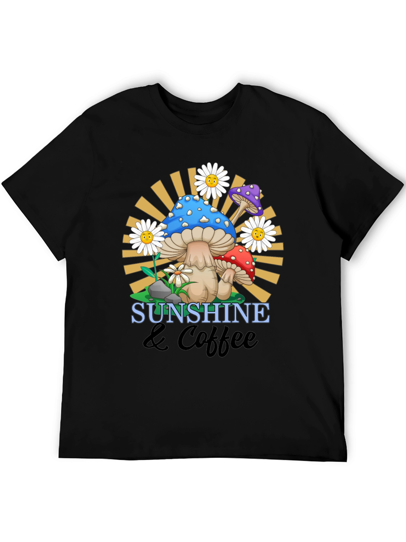 Sunshine & Coffee Mushroom Graphic Tee