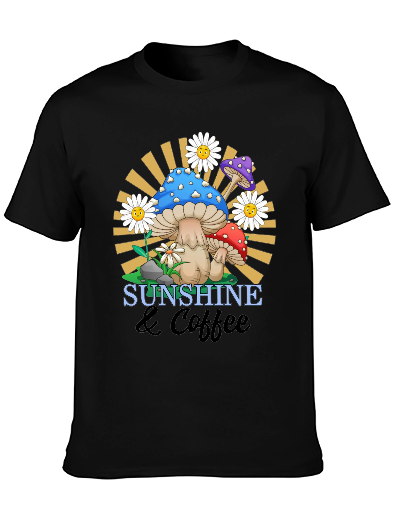 Sunshine & Coffee Mushroom Graphic Tee