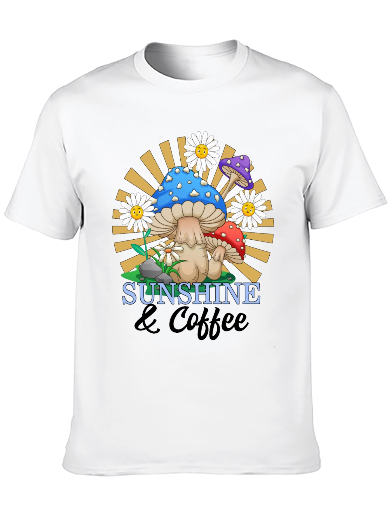Sunshine & Coffee Mushroom Graphic Tee