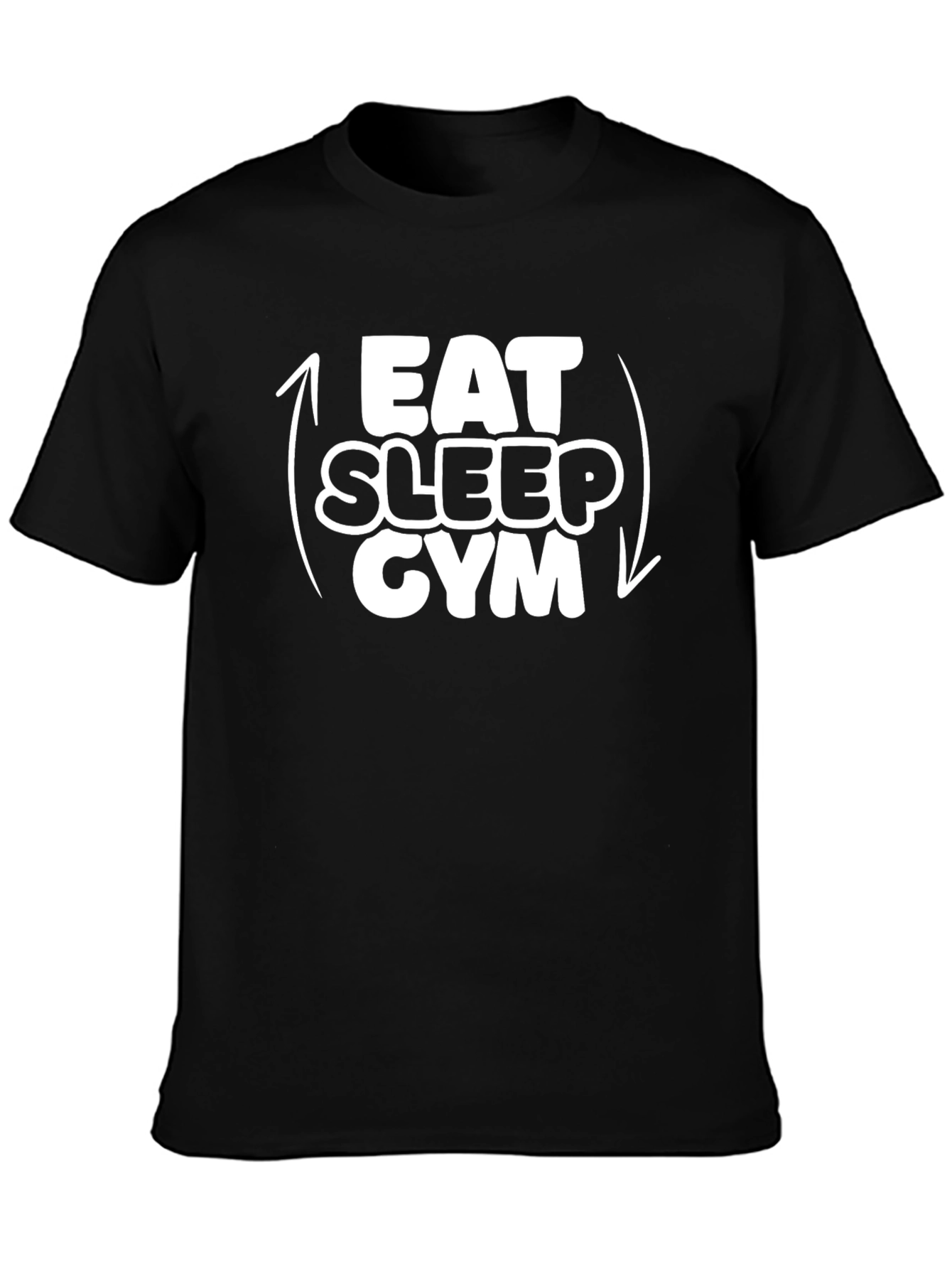 Eat Sleep Gym Black Graphic Tee