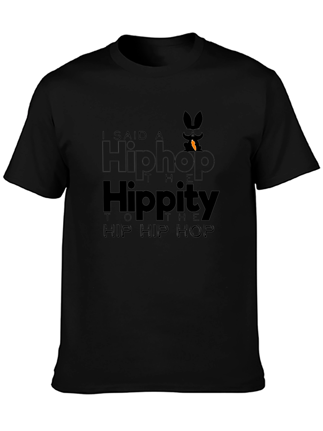Hip Hop Easter Bunny T-Shirt - Black