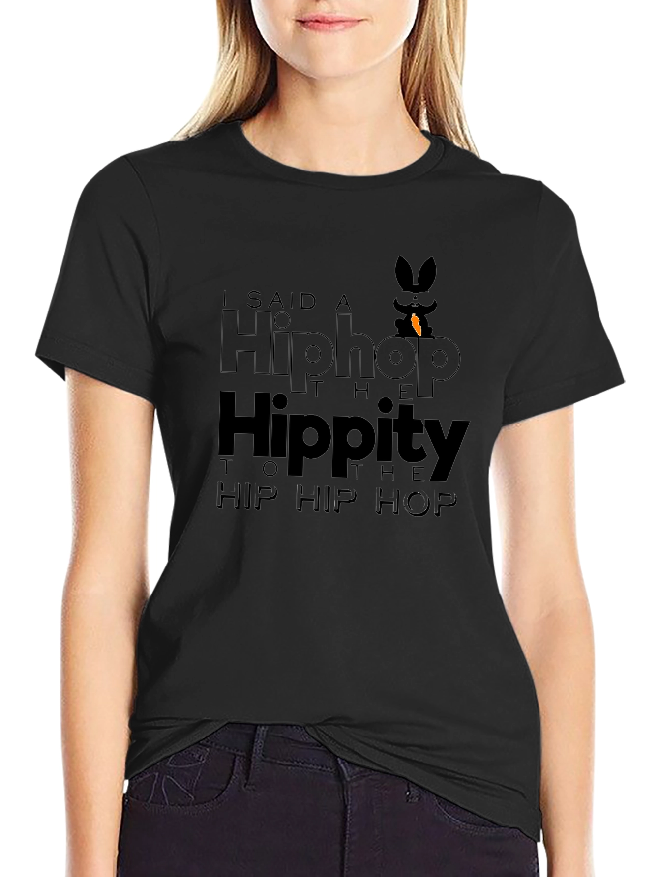 Hip Hop Easter Bunny T-Shirt - Black
