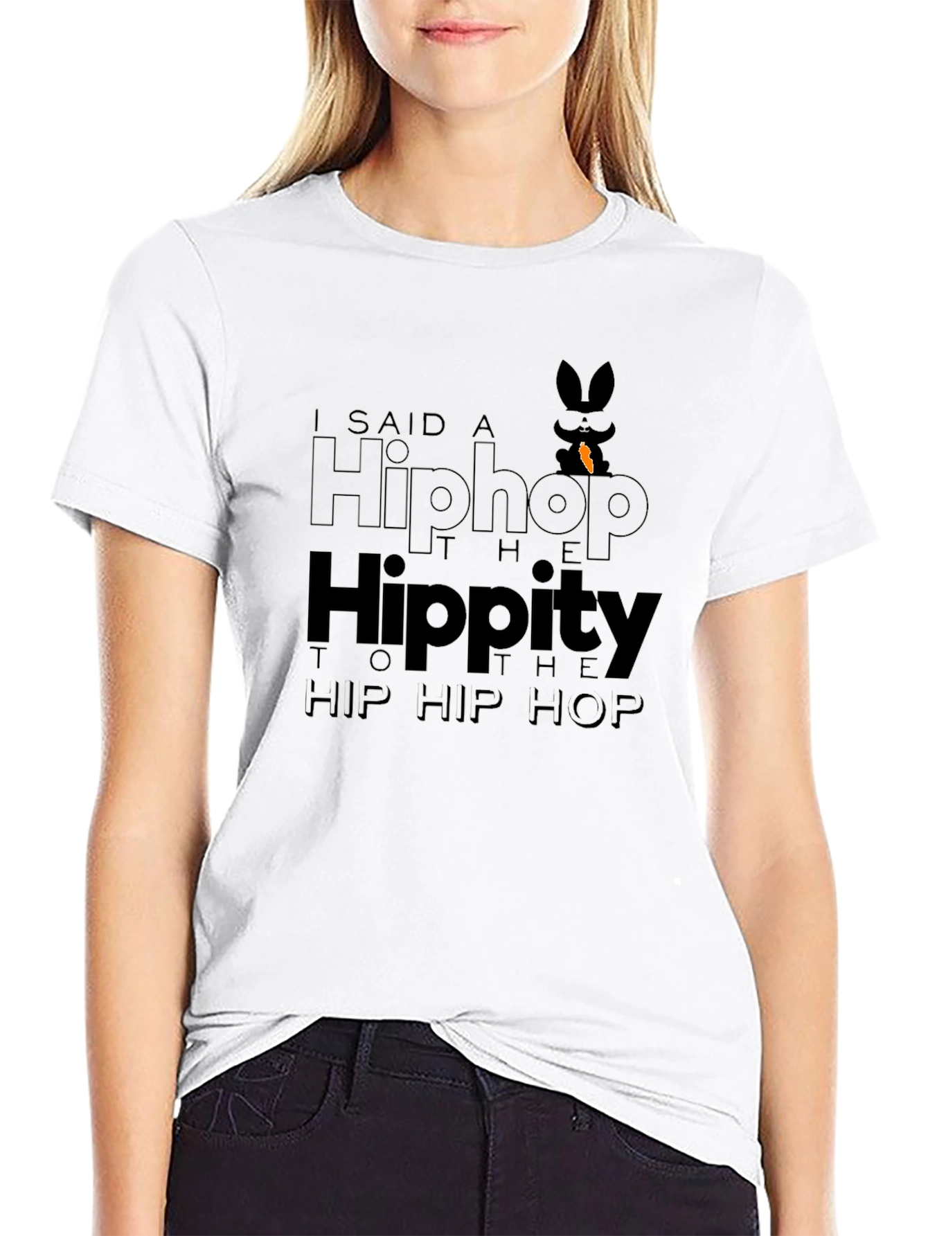Hip Hop Easter Bunny T-Shirt - Black