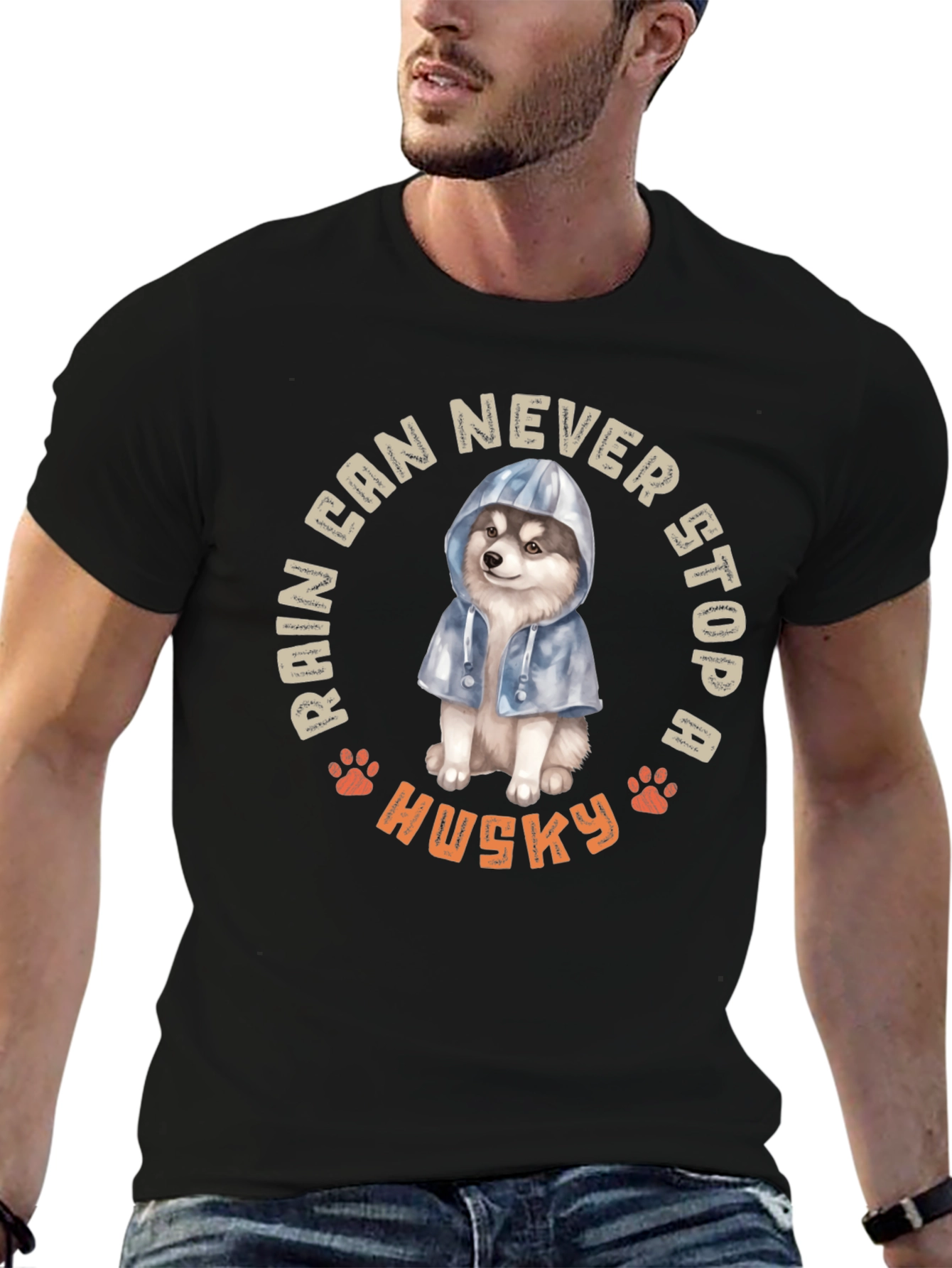 Husky Rain Can Never Stop Me T-Shirt