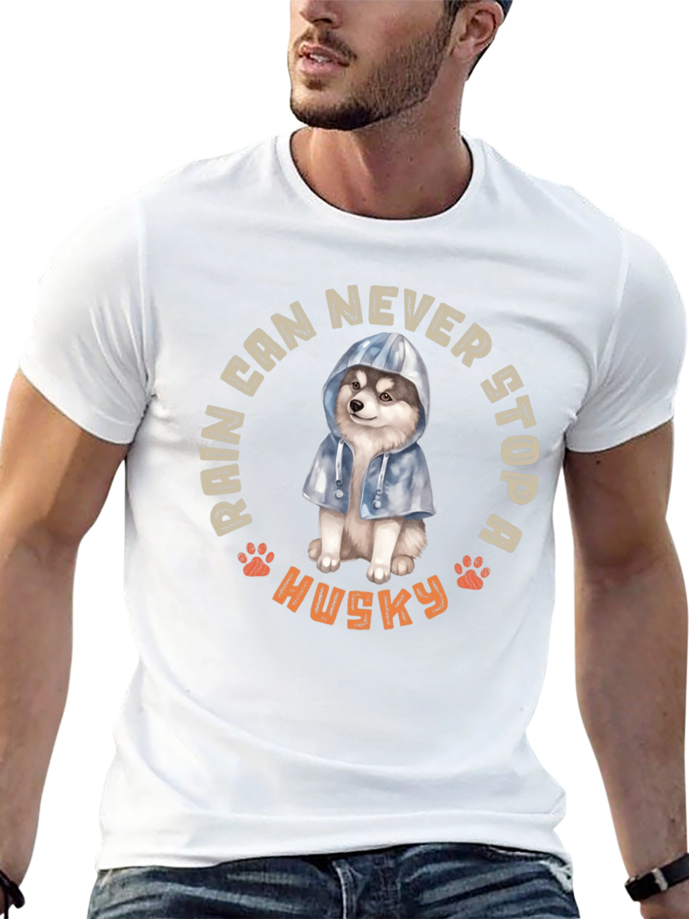 Husky Rain Can Never Stop Me T-Shirt