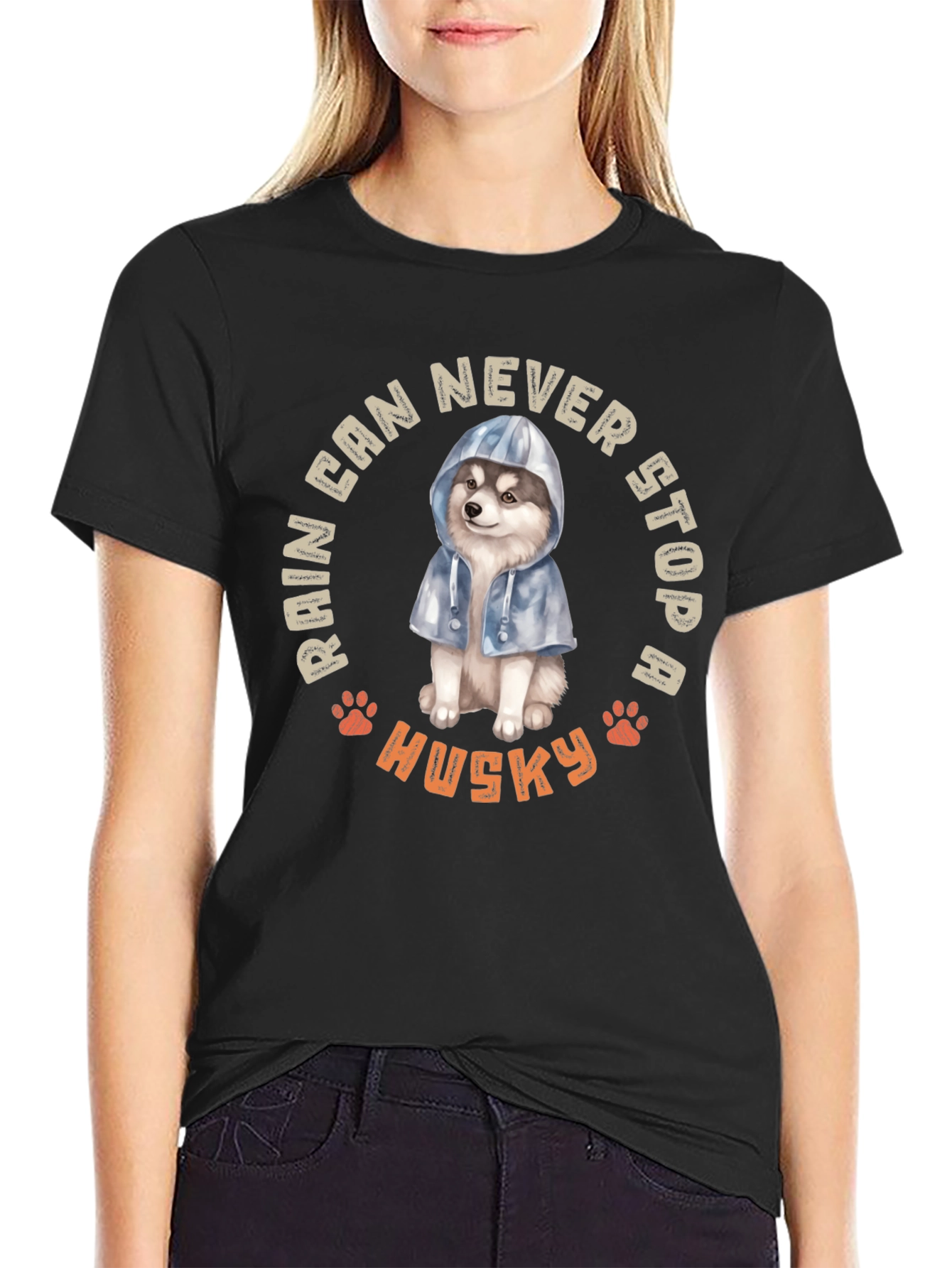 Husky Rain Can Never Stop Me T-Shirt