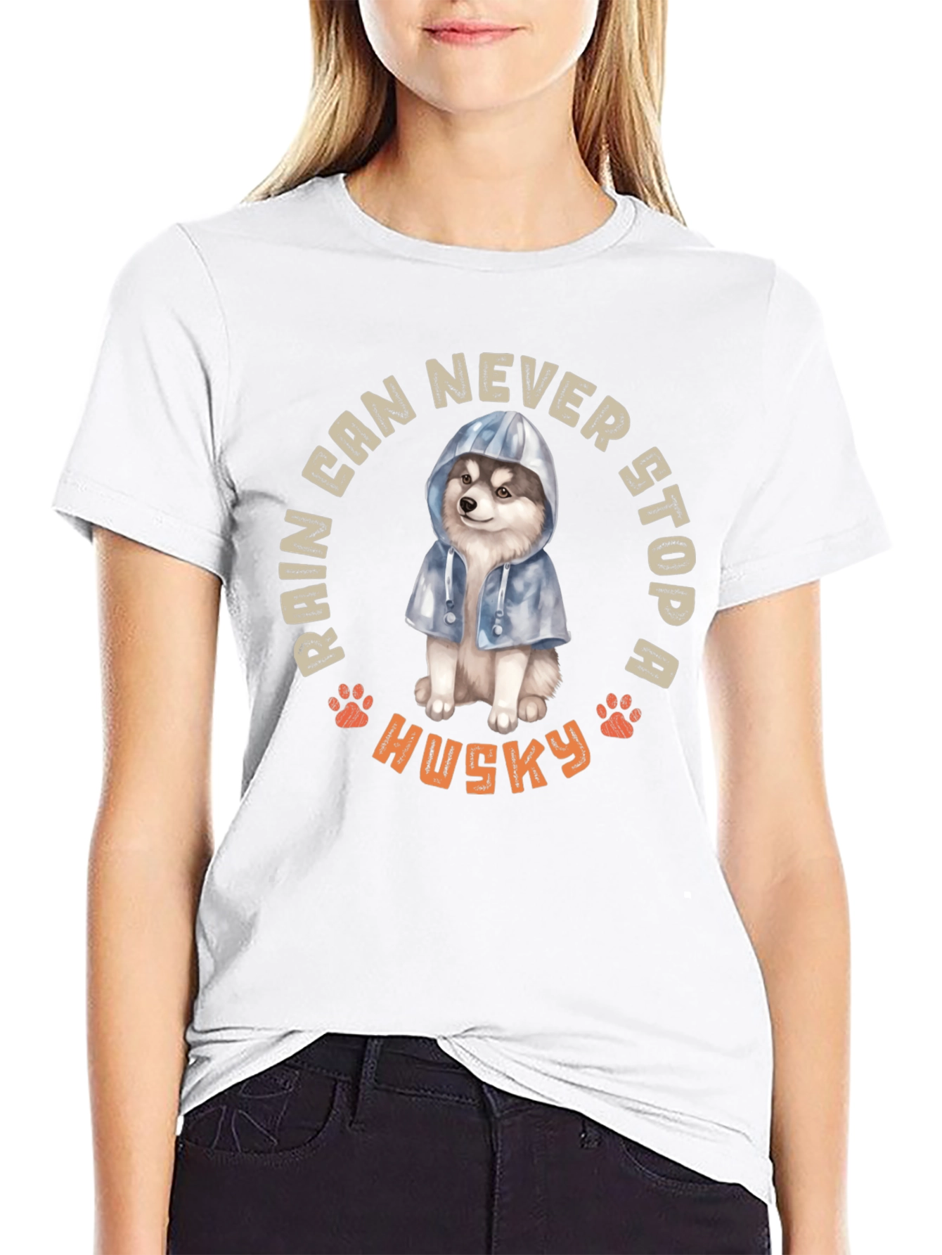 Husky Rain Can Never Stop Me T-Shirt