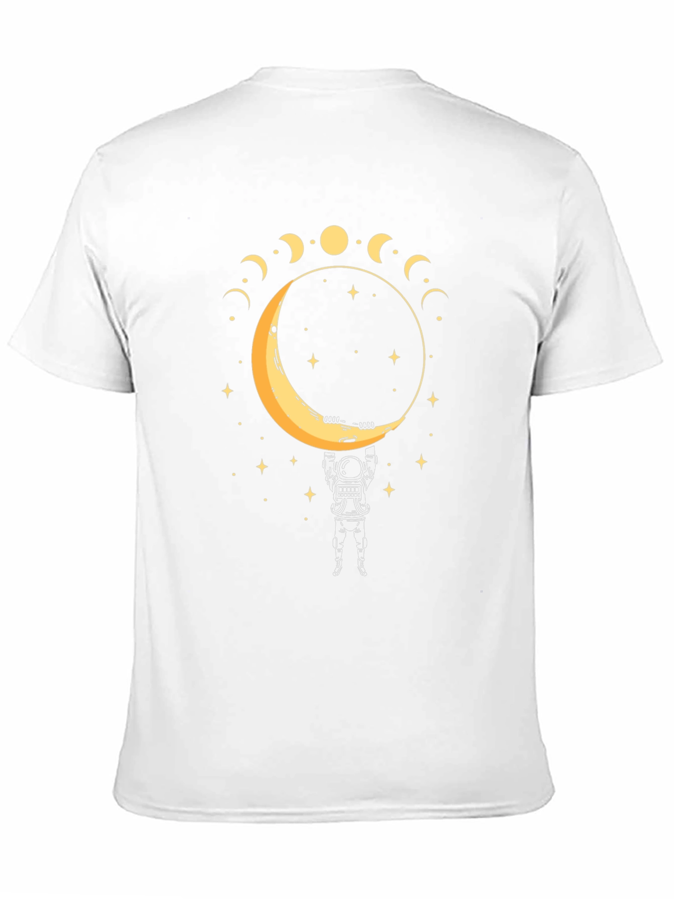 Astronaut Moon Phase Graphic T-Shirt