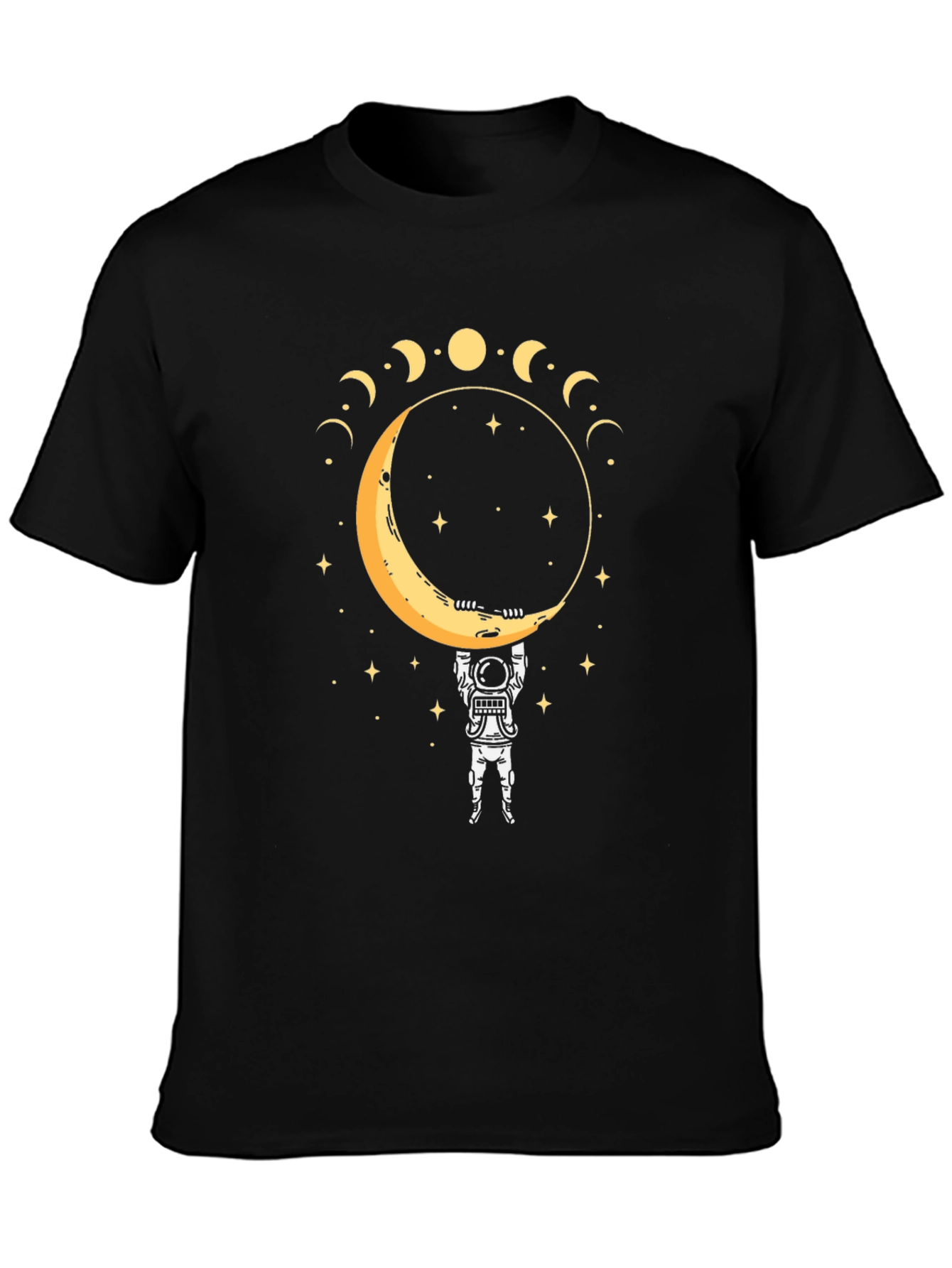 Astronaut Moon Phase Graphic T-Shirt