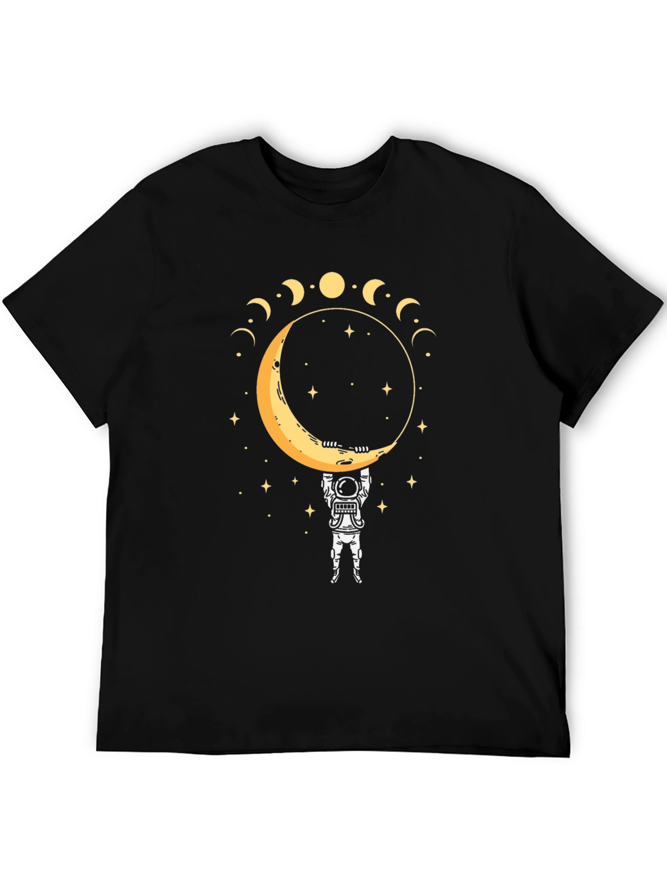 Astronaut Moon Phase Graphic T-Shirt