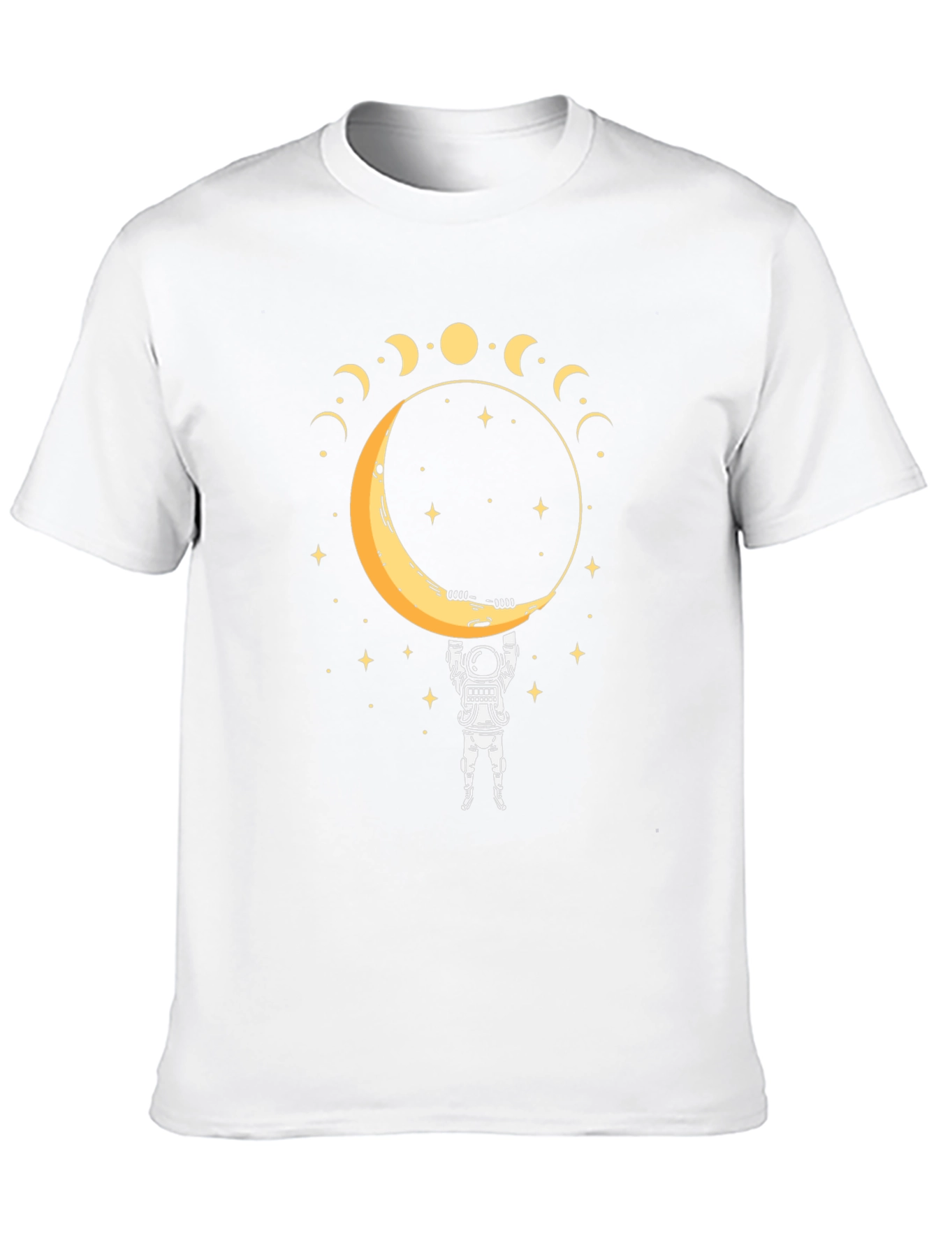 Astronaut Moon Phase Graphic T-Shirt