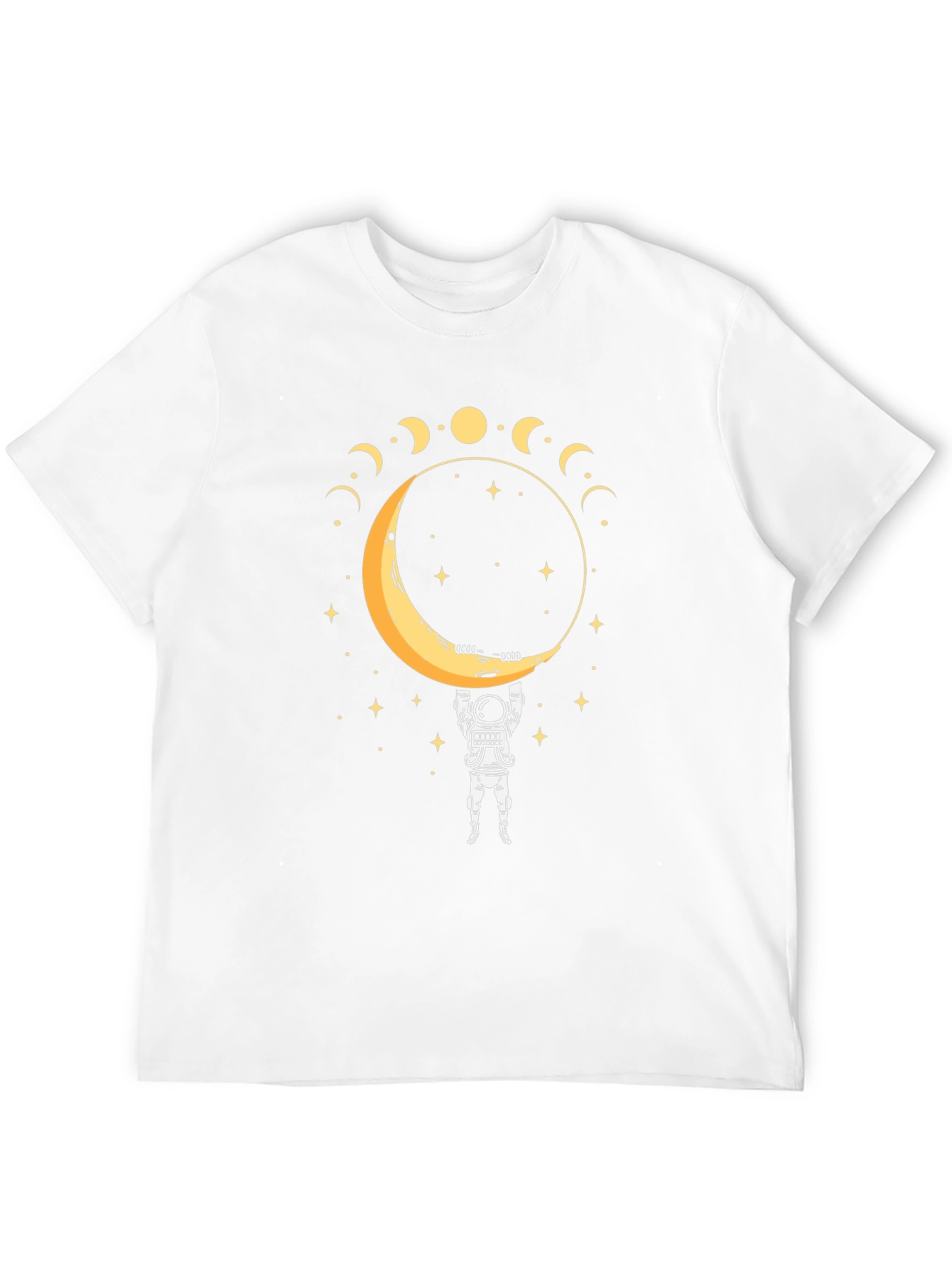 Astronaut Moon Phase Graphic T-Shirt