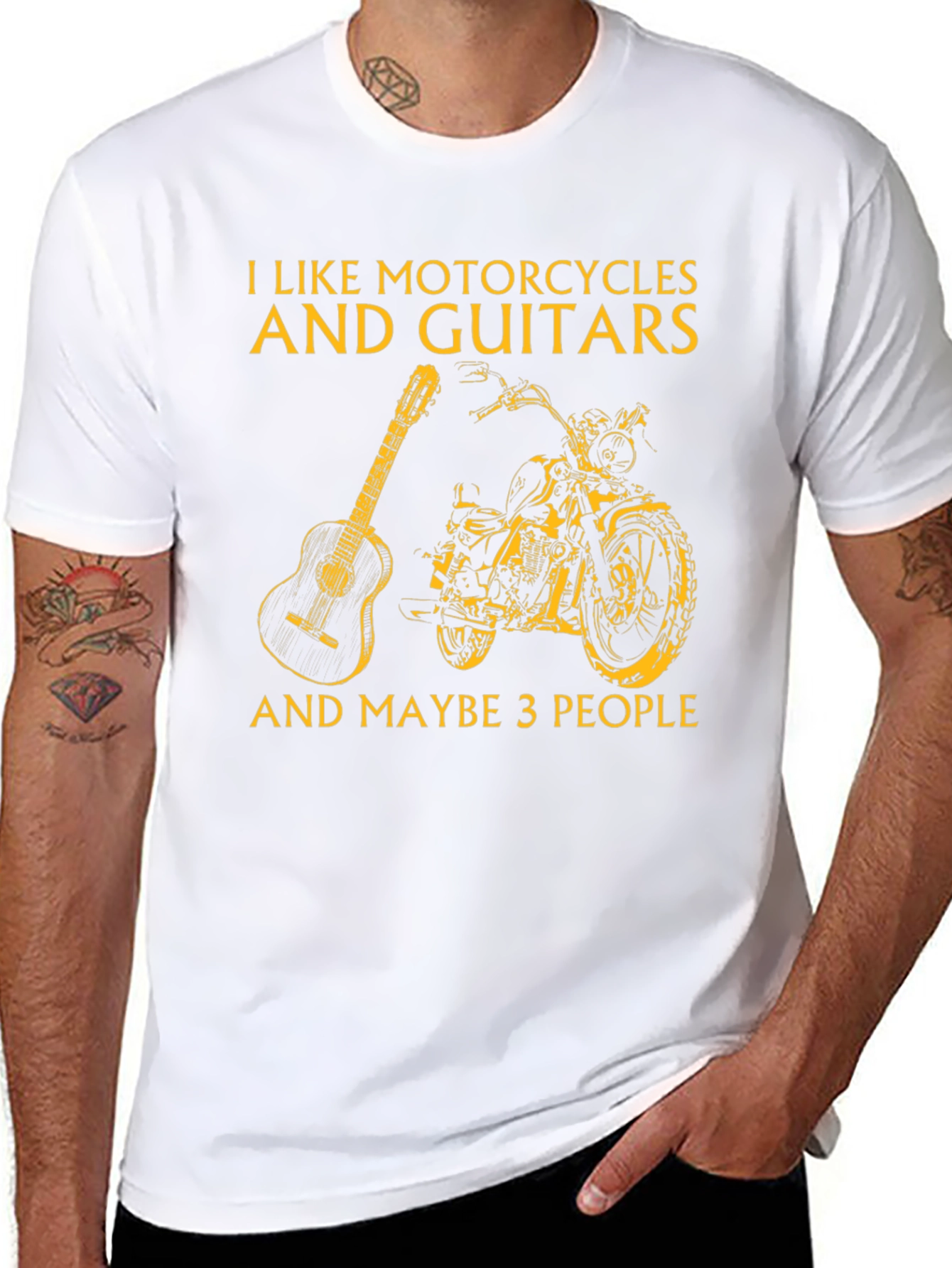Motorcycles Guitars and Maybe 3 People T-Shirt