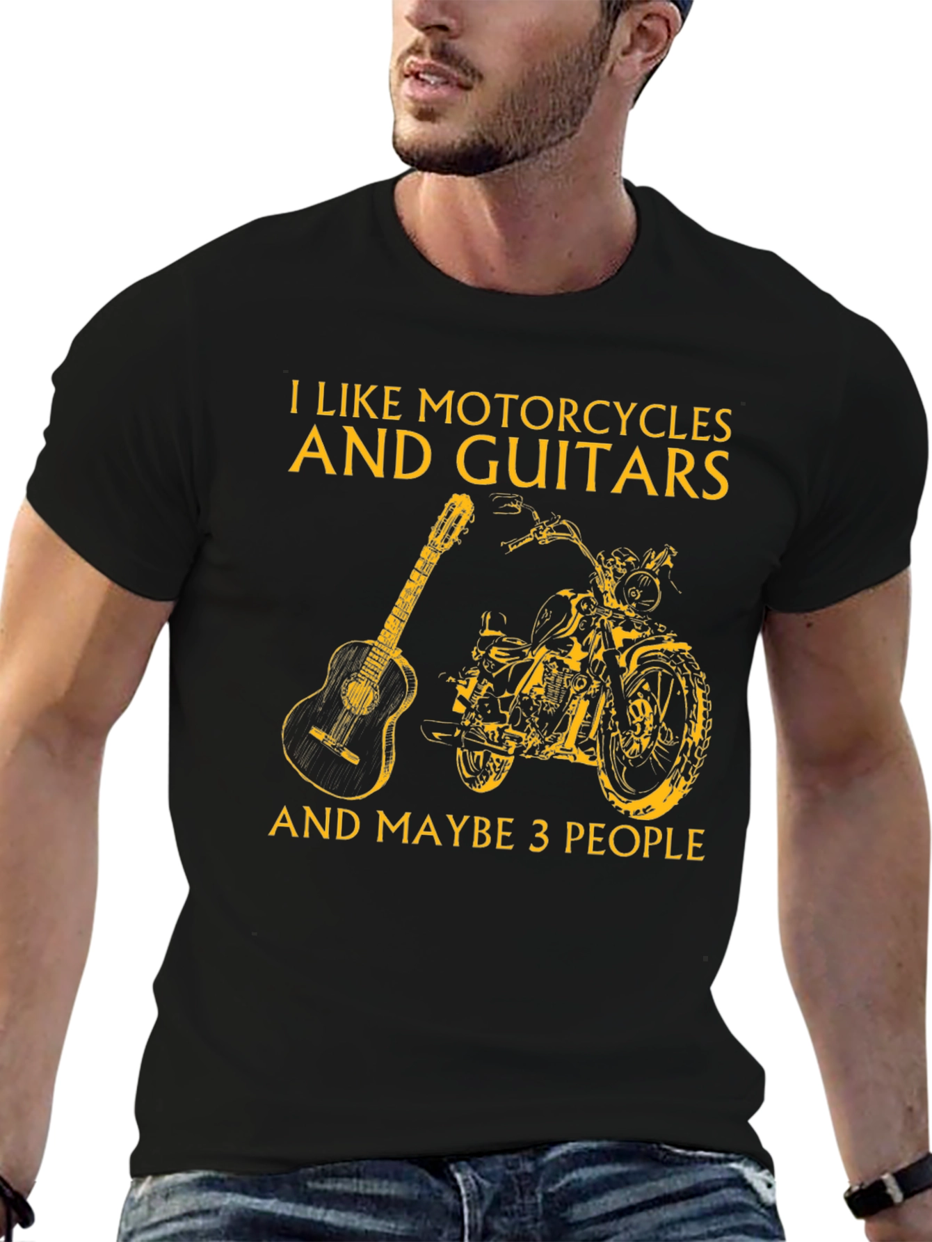 Motorcycles Guitars and Maybe 3 People T-Shirt