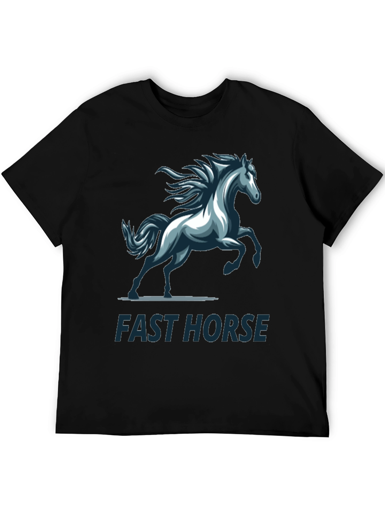 Fast Horse Graphic T-Shirt - Stylish Mens Tee